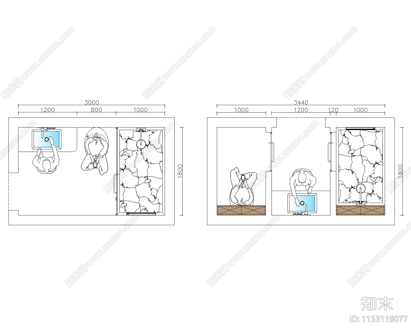 人体工程学平层室内施工图下载【ID:1153119077】