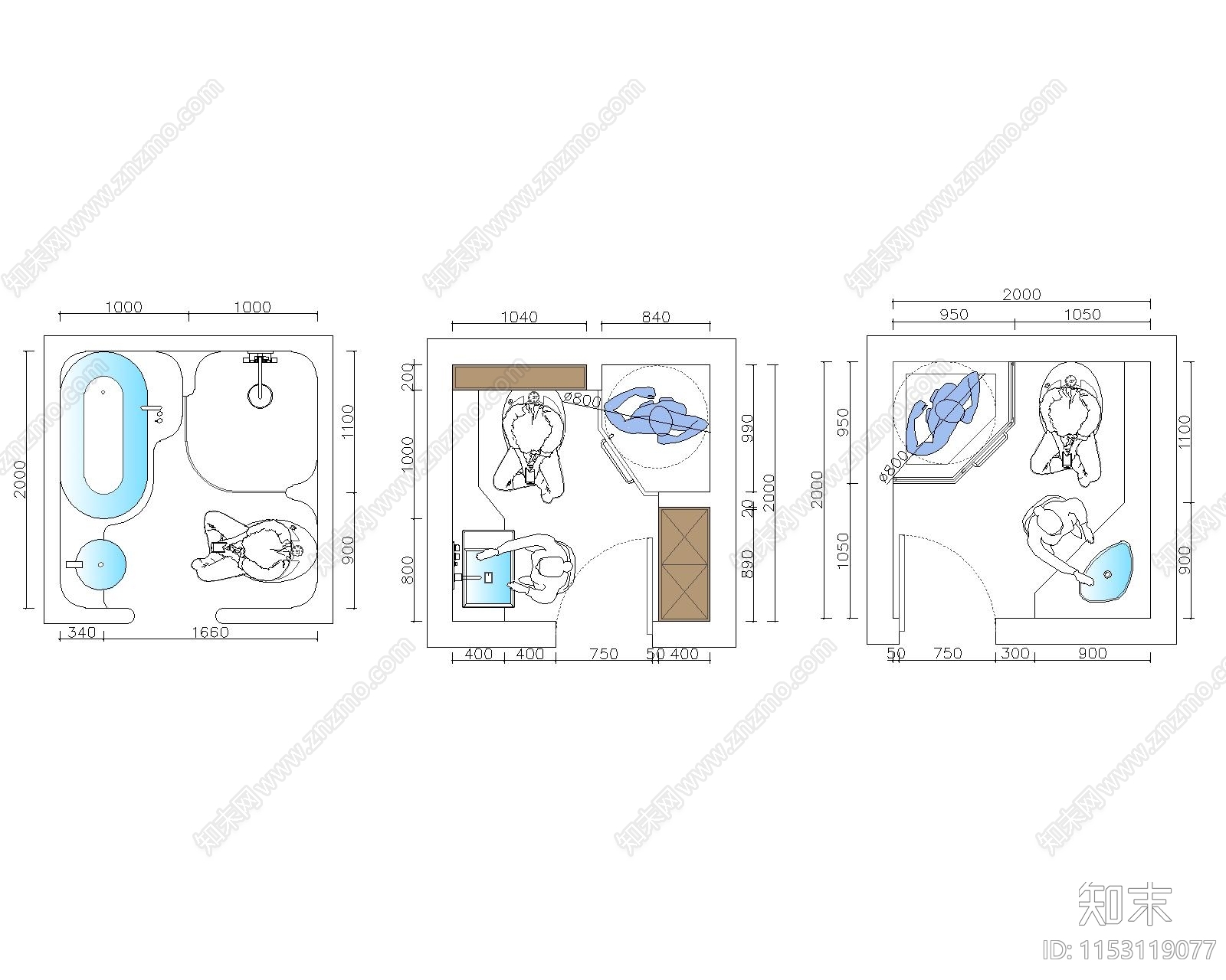 人体工程学平层室内施工图下载【ID:1153119077】