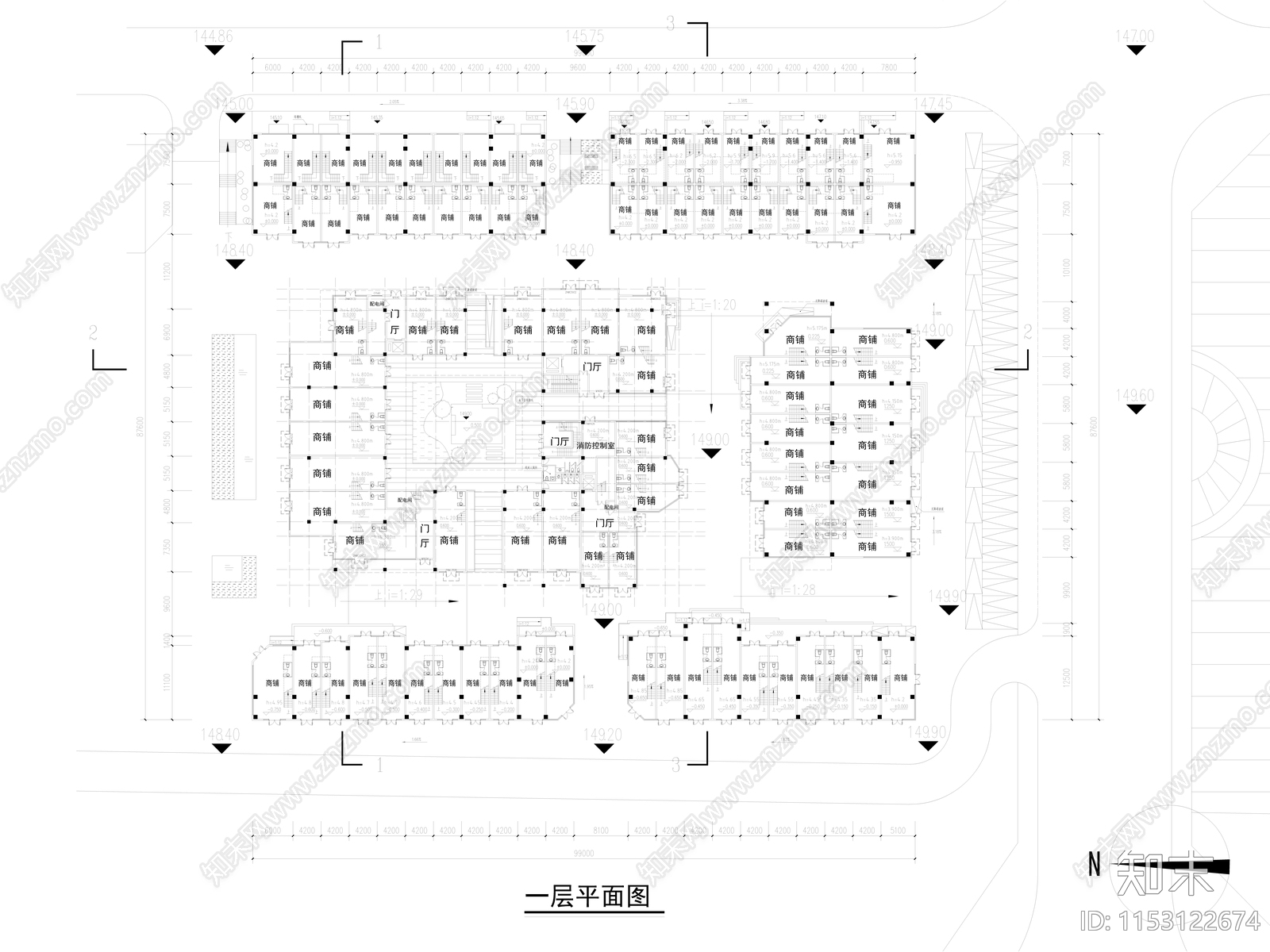 万镜水岸Acad施工图下载【ID:1153122674】