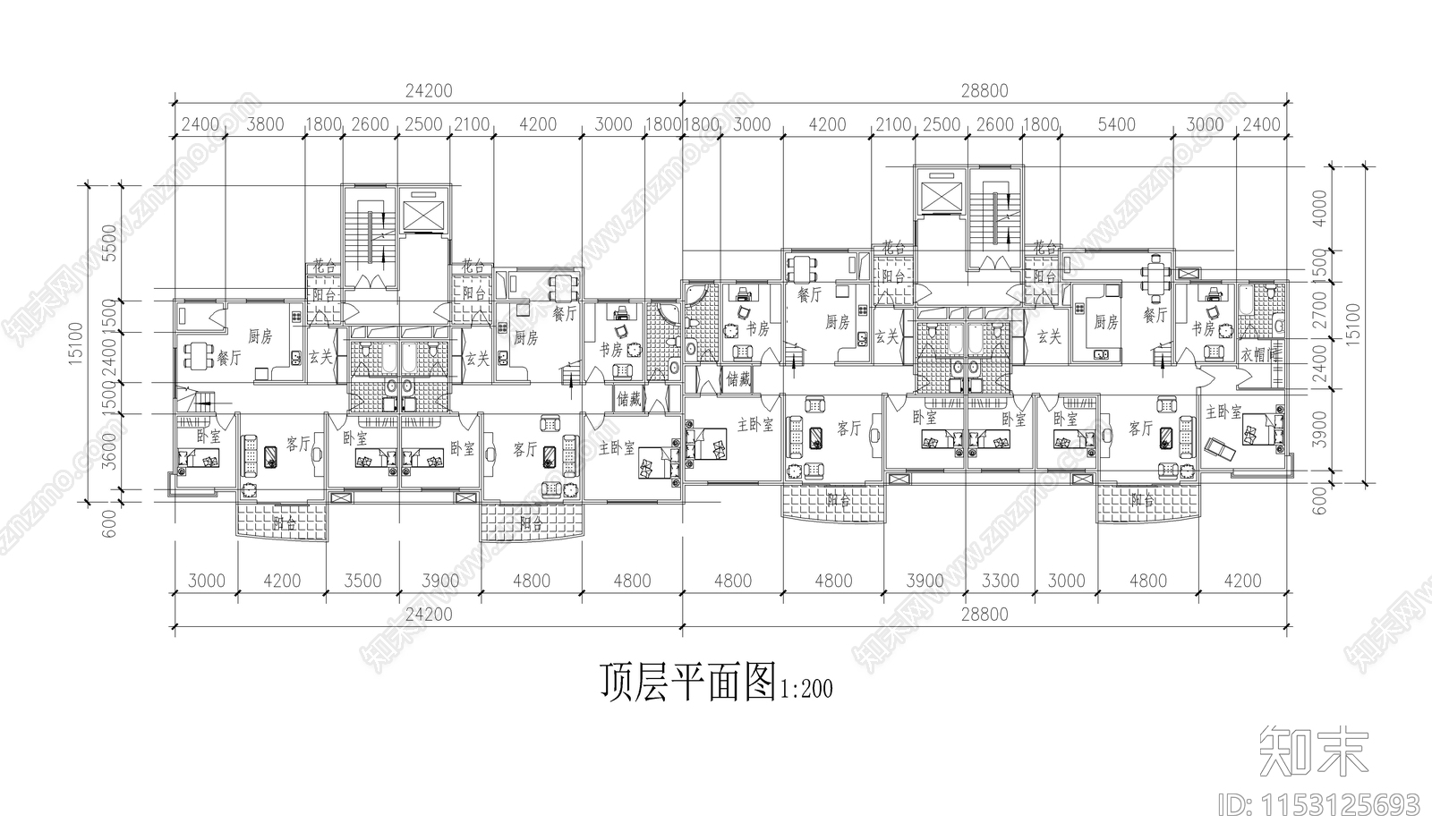 住宅建筑cad施工图下载【ID:1153125693】