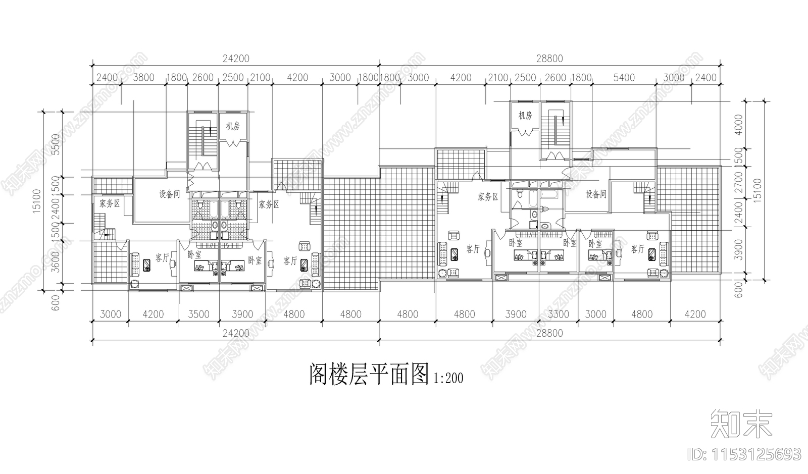 住宅建筑cad施工图下载【ID:1153125693】