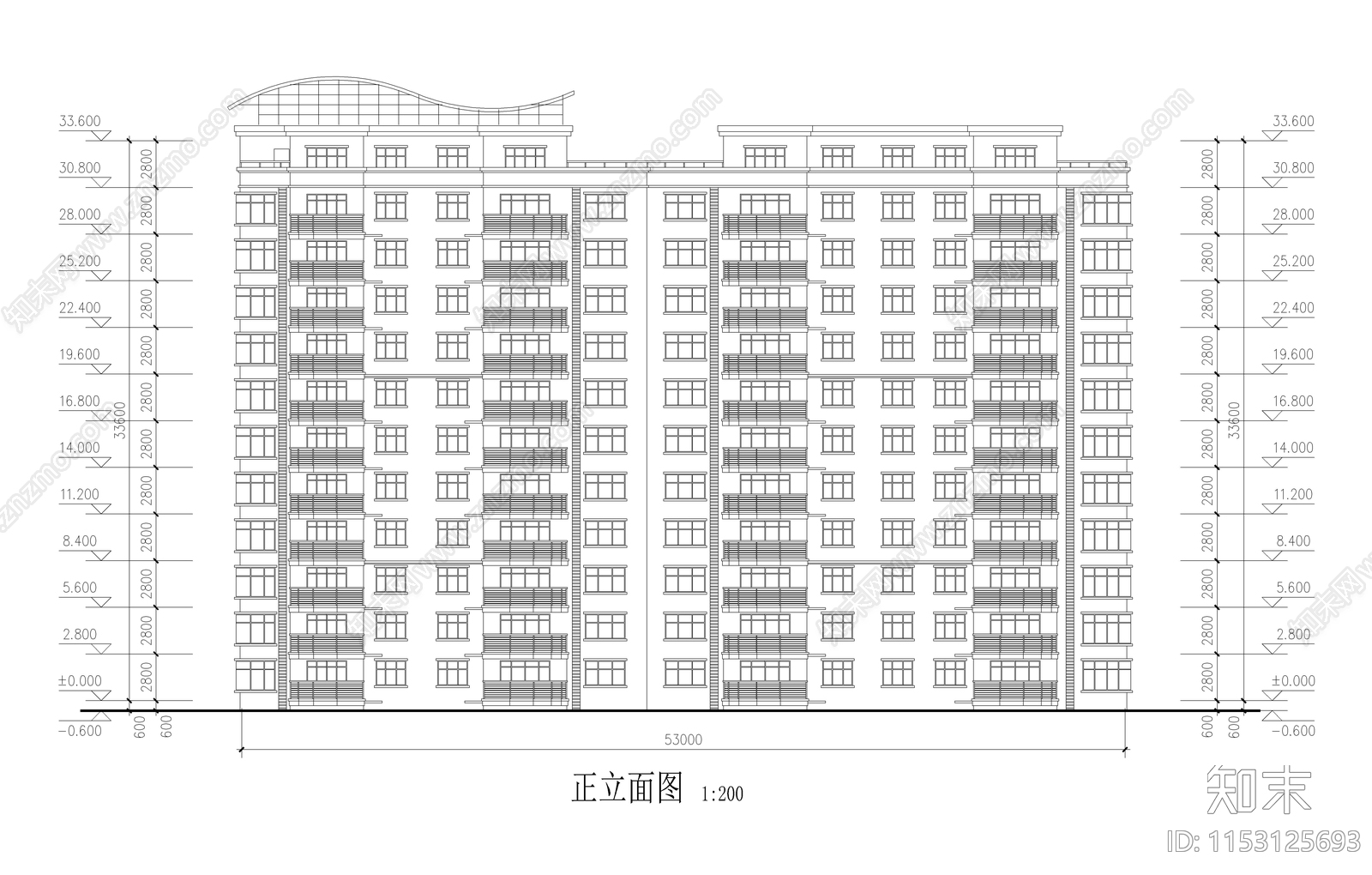 住宅建筑cad施工图下载【ID:1153125693】