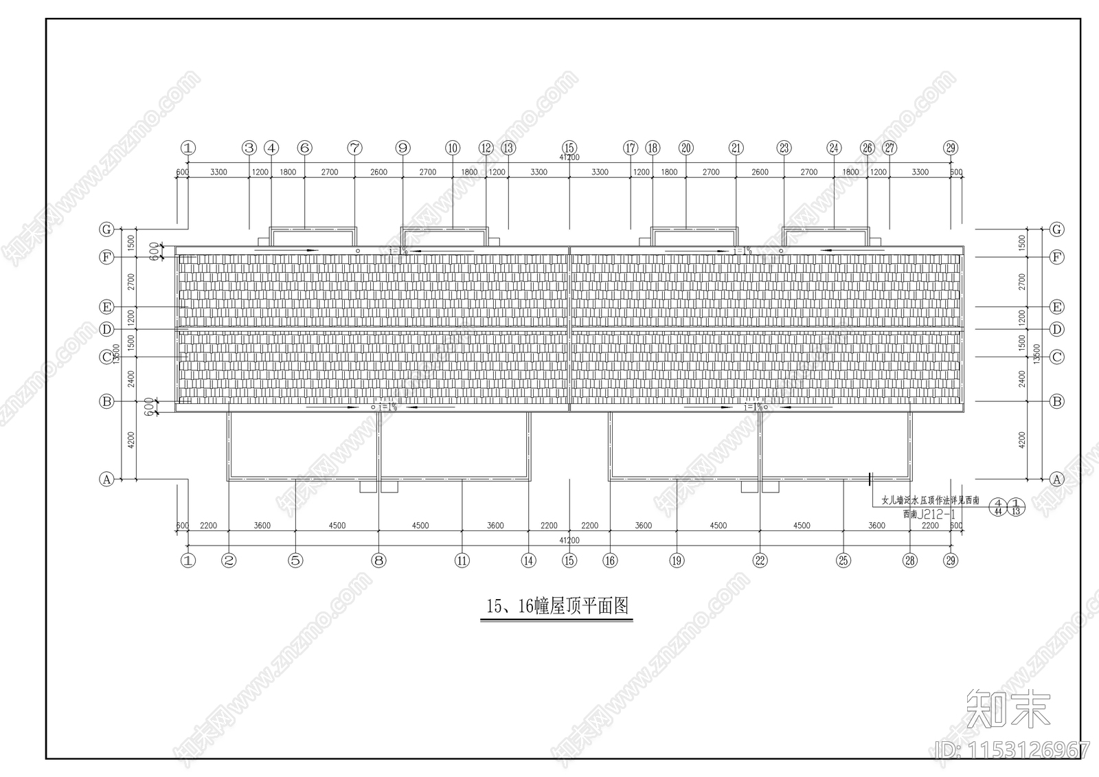 小区住宅建筑cad施工图下载【ID:1153126967】