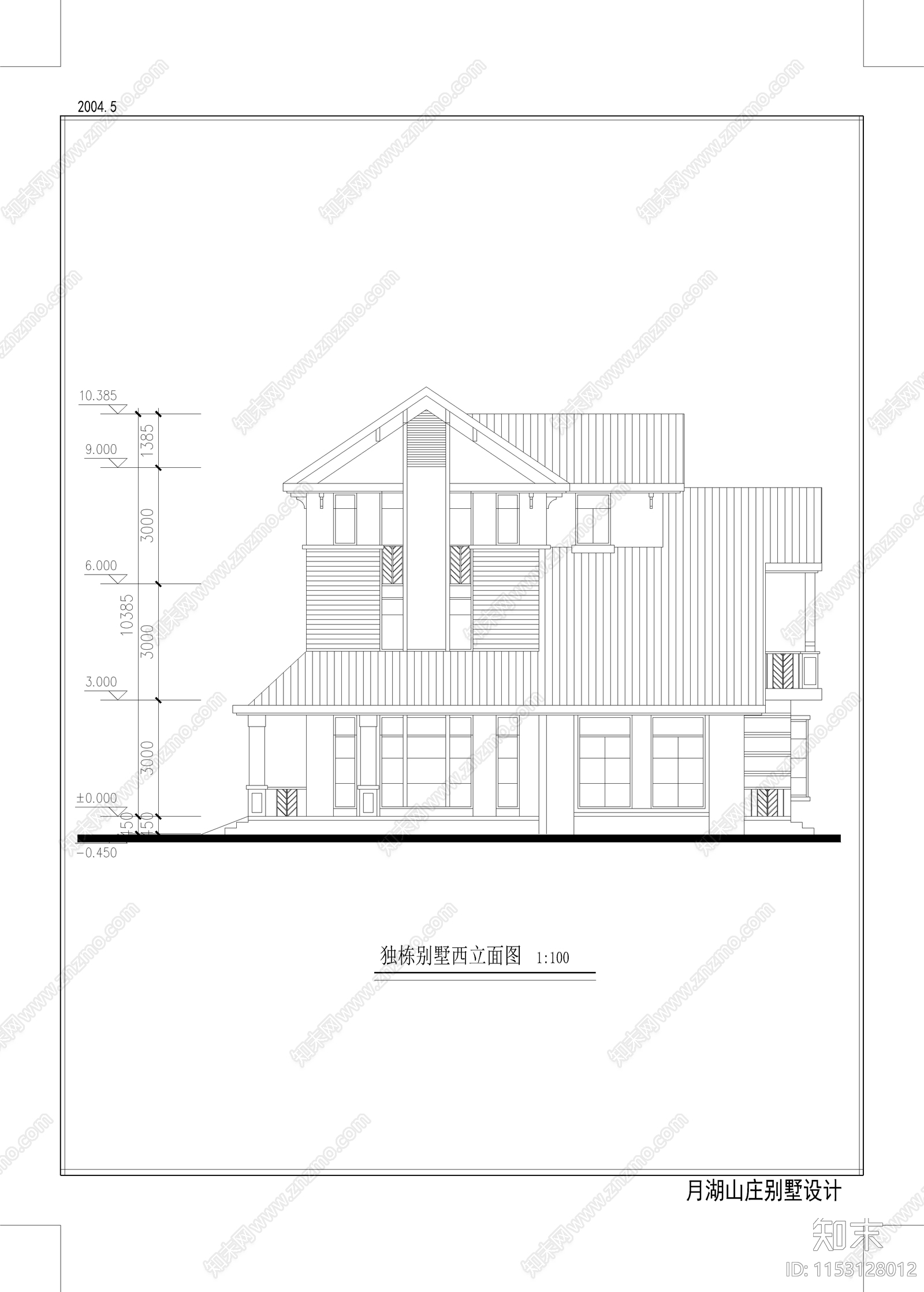 独栋别墅建筑cad施工图下载【ID:1153128012】