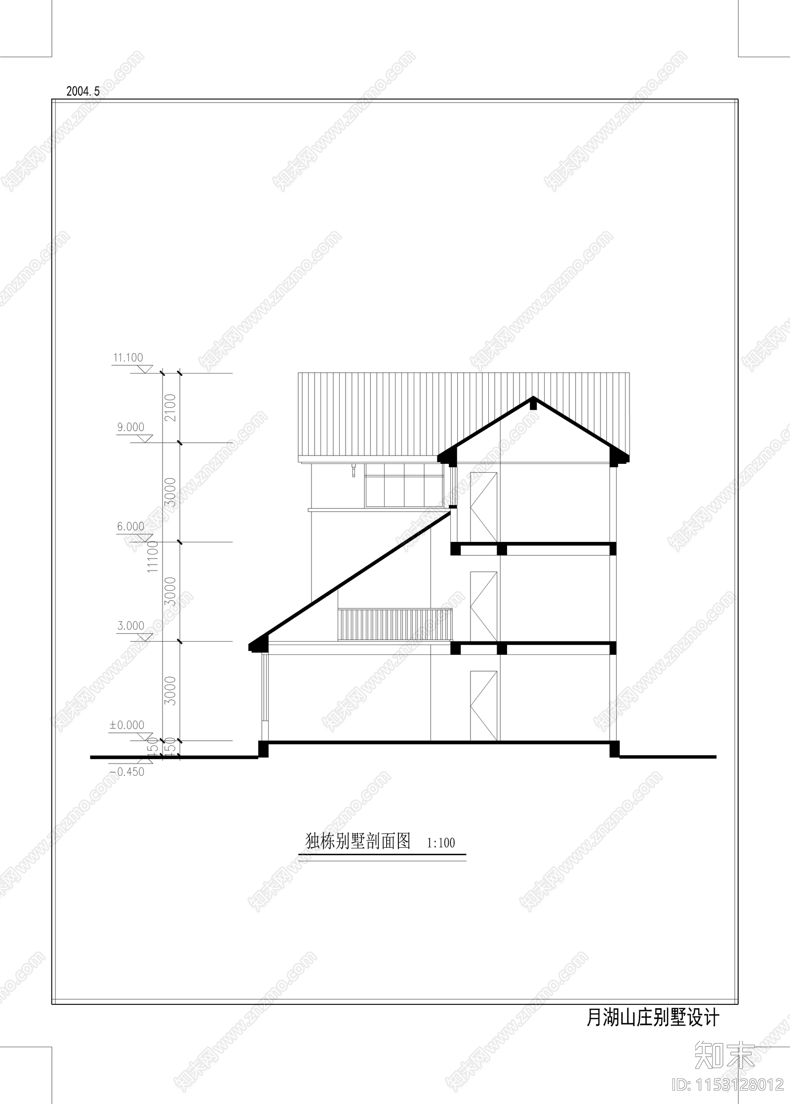 独栋别墅建筑cad施工图下载【ID:1153128012】