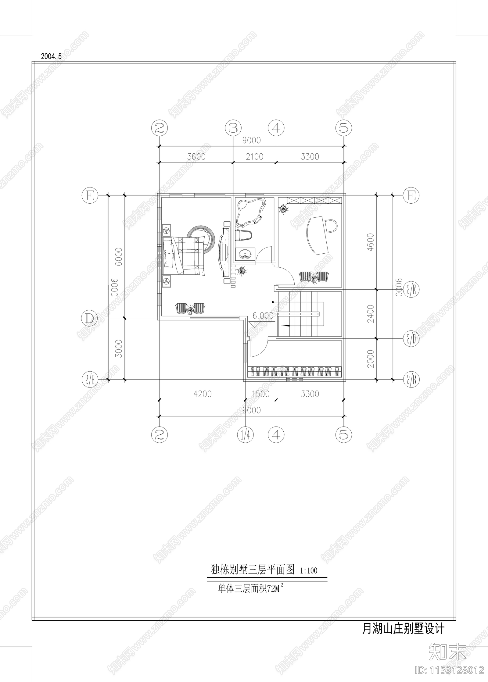 独栋别墅建筑cad施工图下载【ID:1153128012】