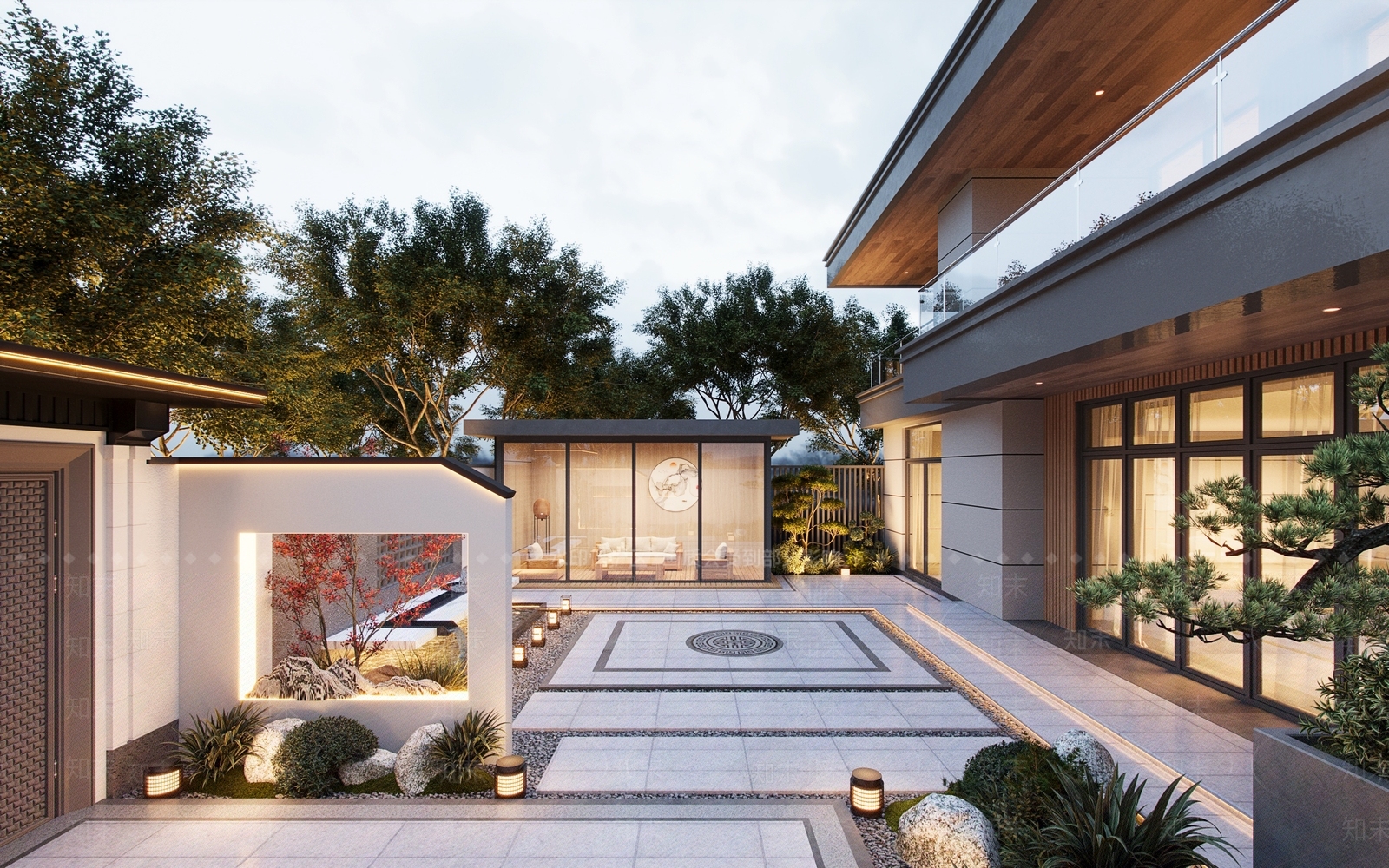 新中式居家庭院3D模型下载【ID:1153129573】