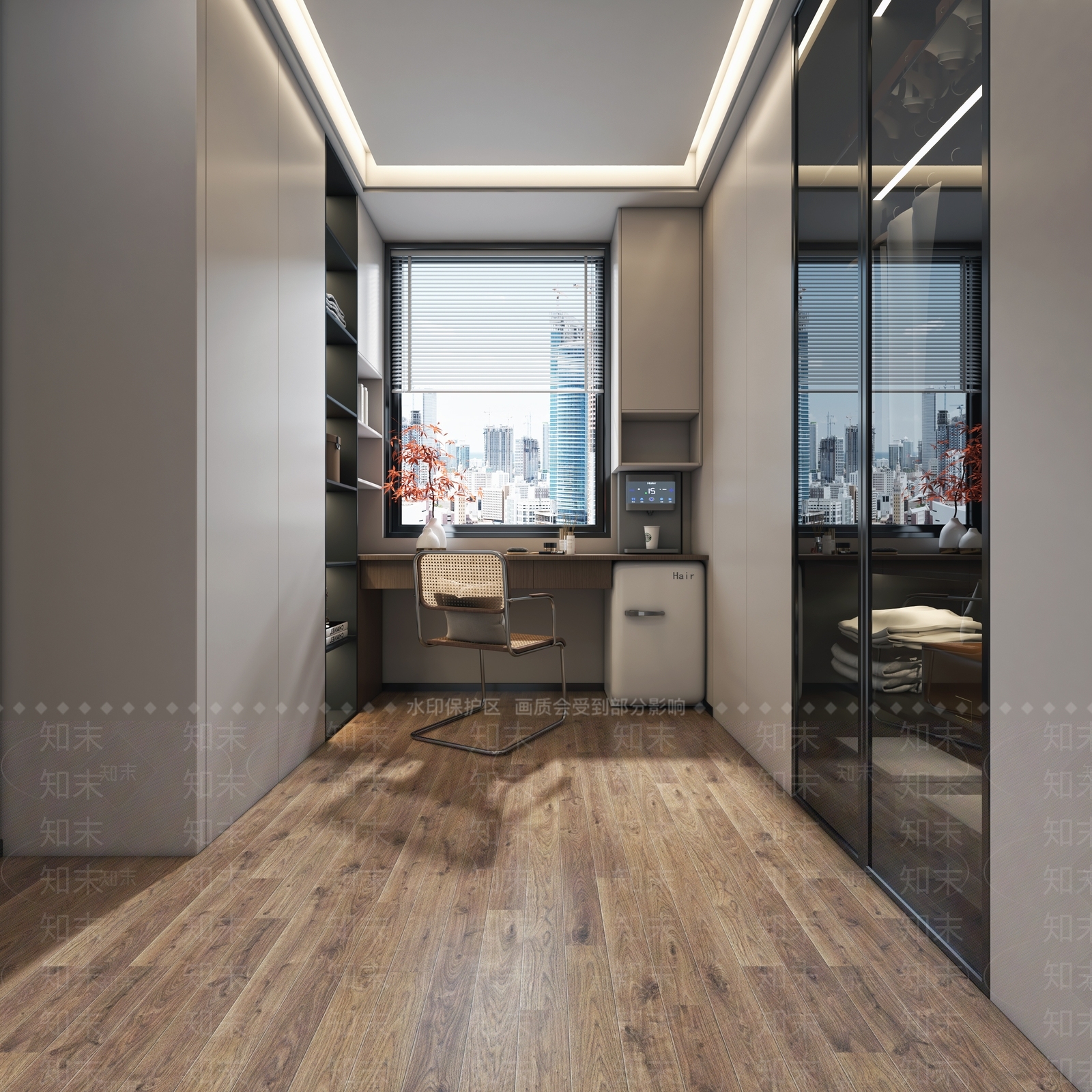 现代衣帽间3D模型下载【ID:1153134459】