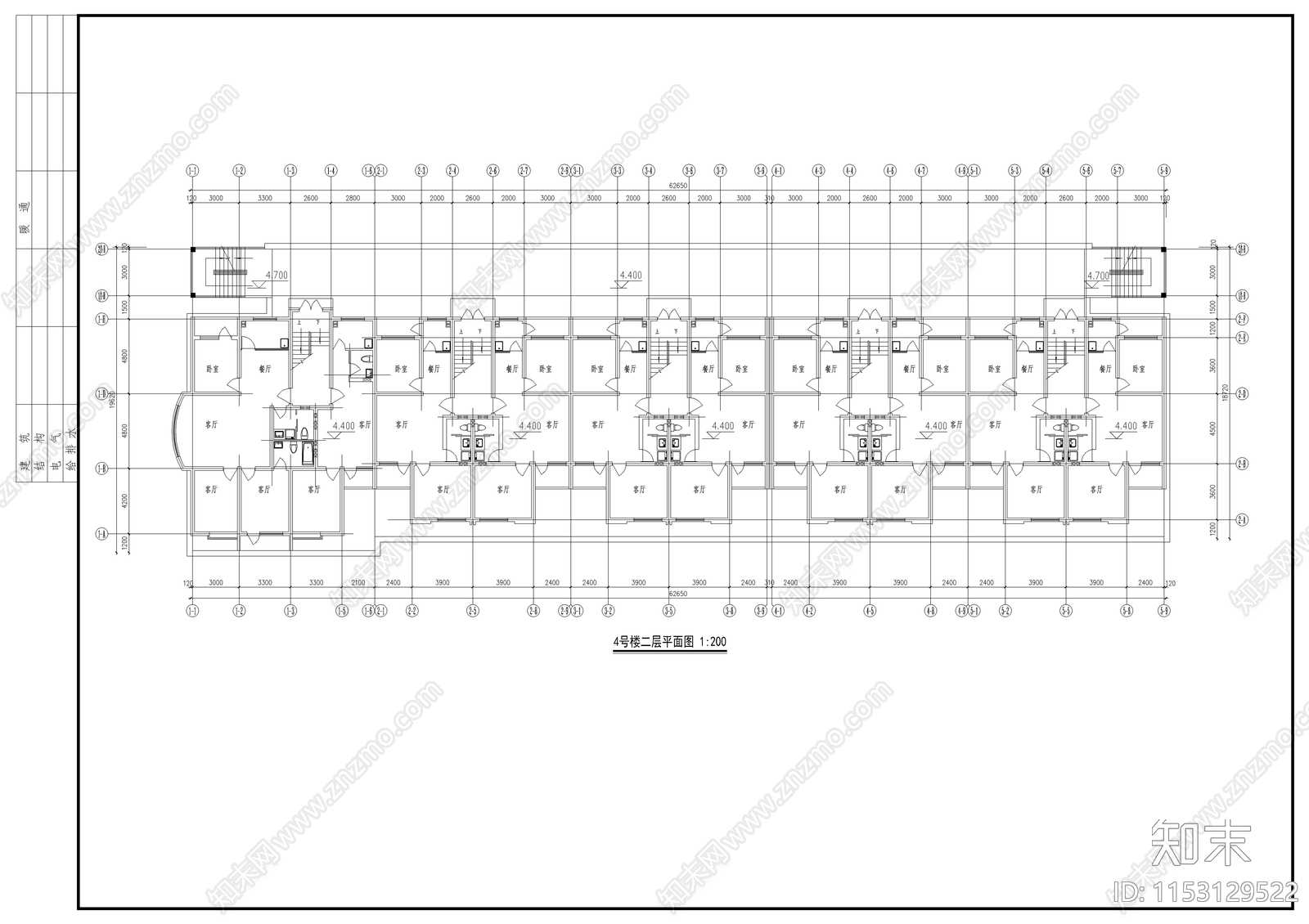 天海花园住宅建筑cad施工图下载【ID:1153129522】