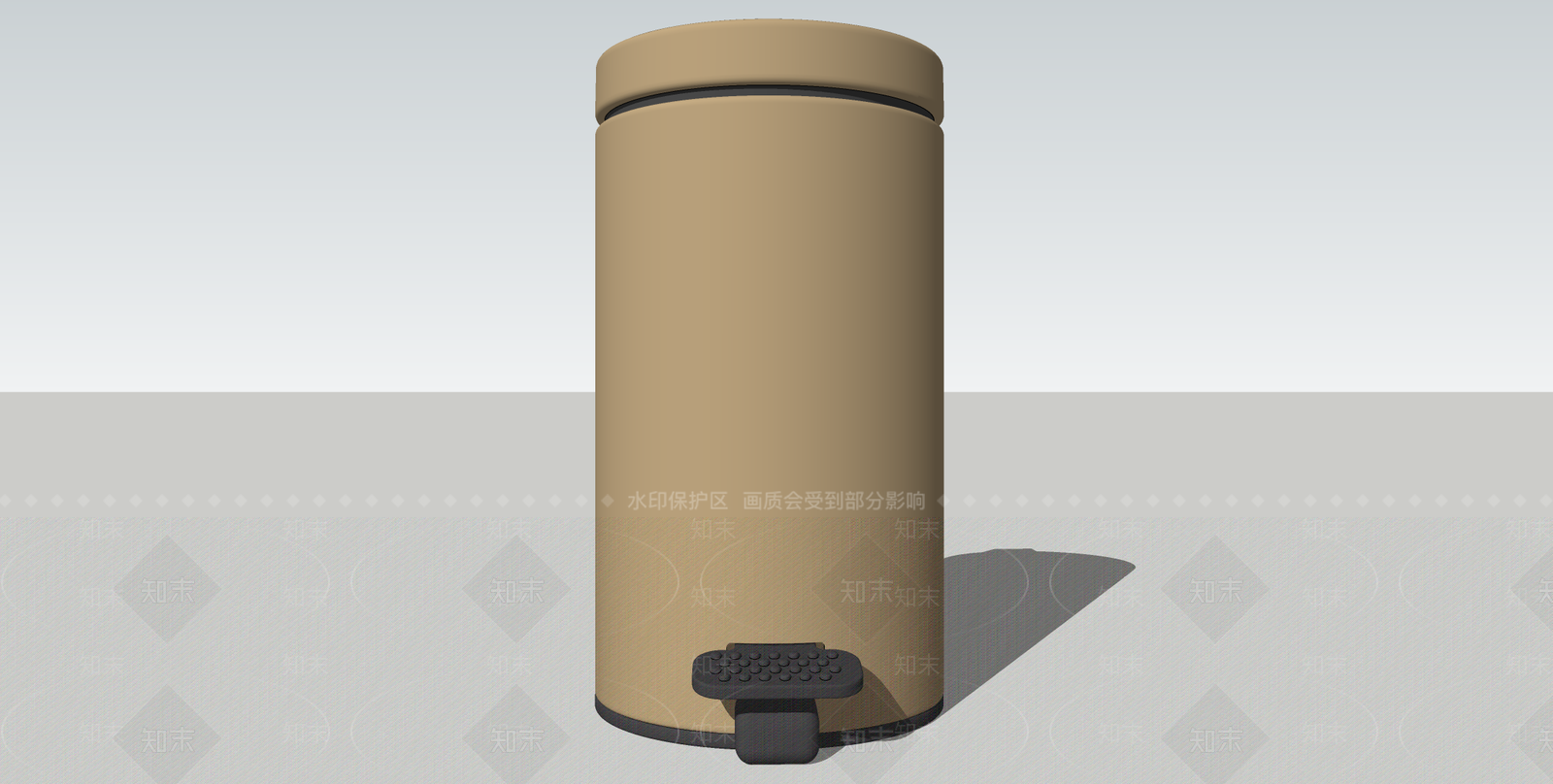 现代脚踩式垃圾桶SU模型下载【ID:1153133643】
