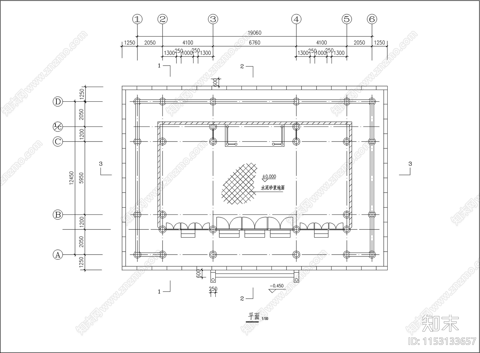 庙宇建筑cad施工图下载【ID:1153133657】