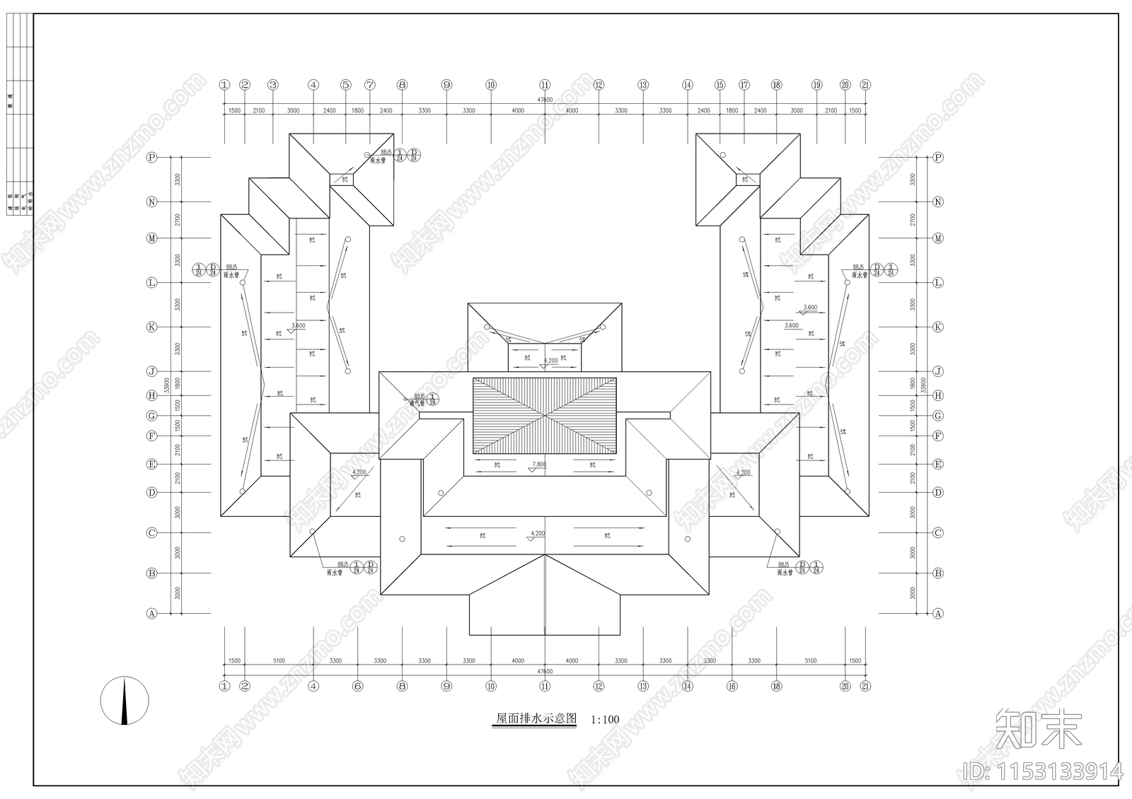 仿古建筑cad施工图下载【ID:1153133914】