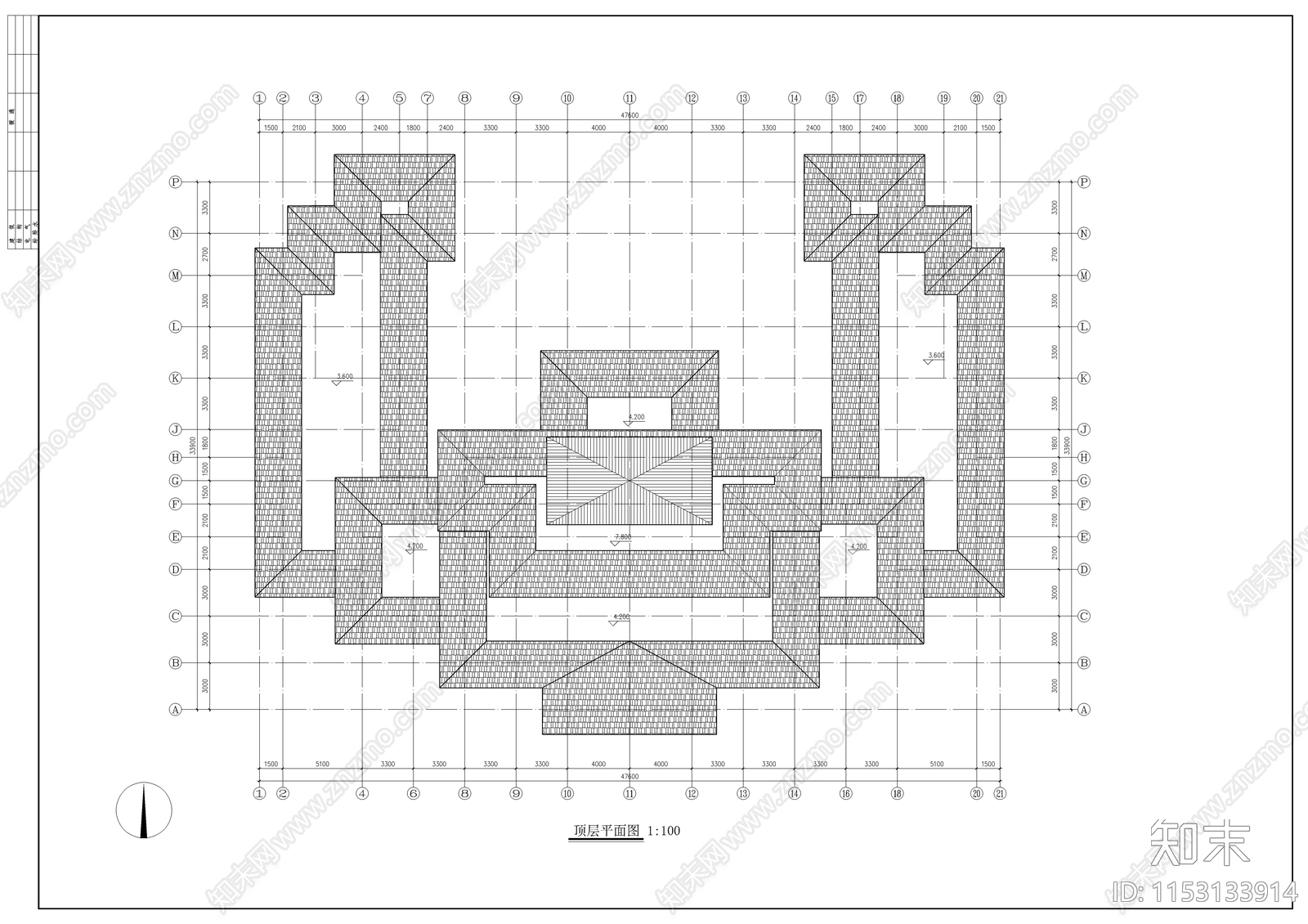 仿古建筑cad施工图下载【ID:1153133914】