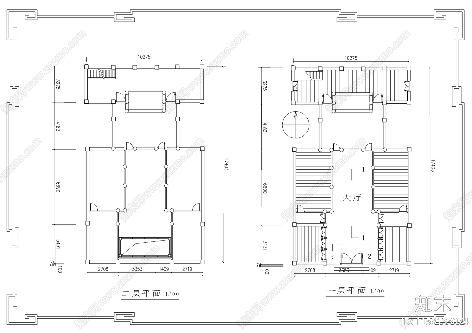 培德堂古建筑cad施工图下载【ID:1153135074】