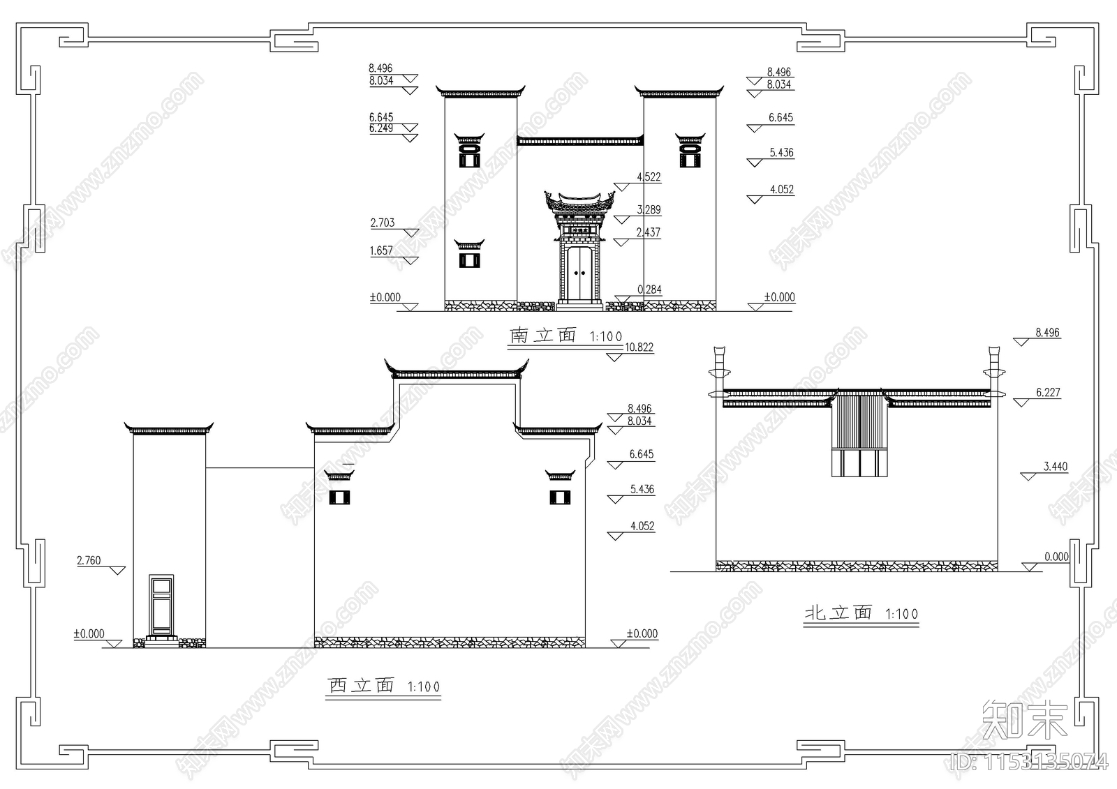 培德堂古建筑cad施工图下载【ID:1153135074】