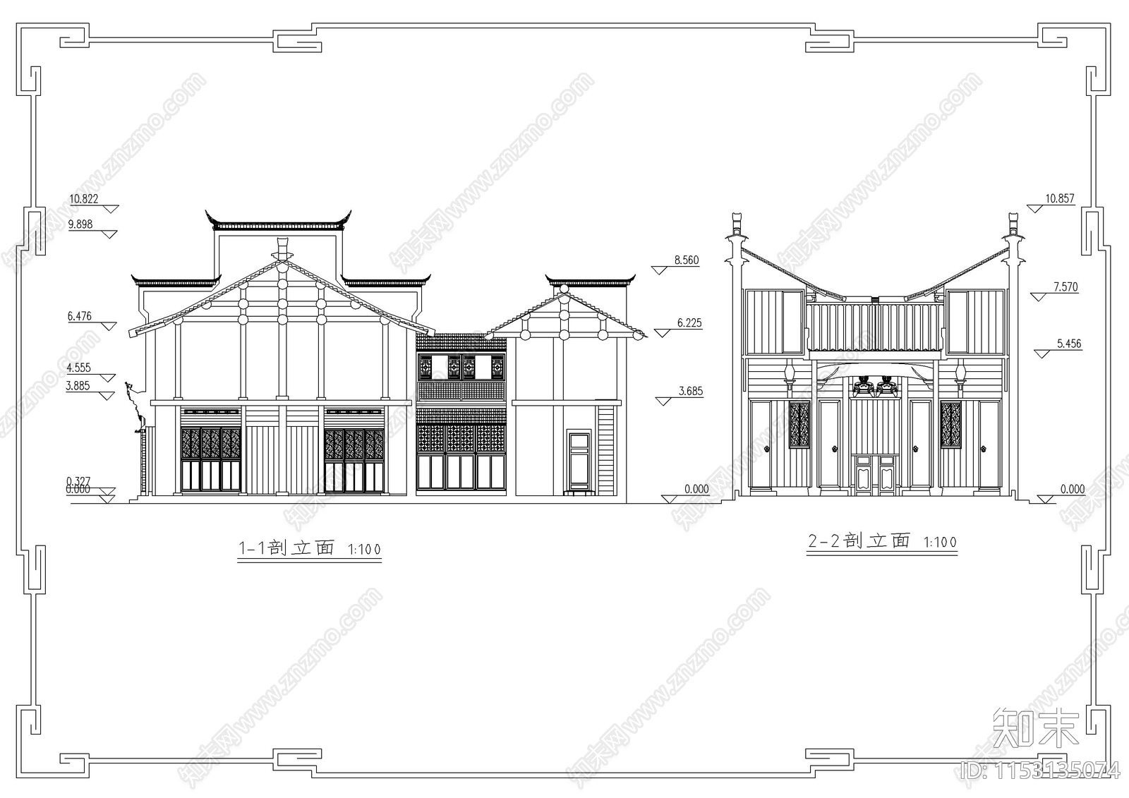 培德堂古建筑cad施工图下载【ID:1153135074】