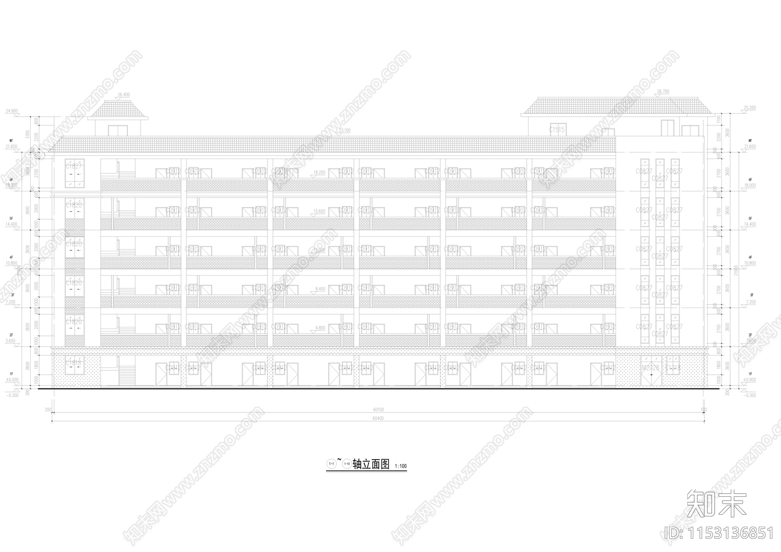 中学实训楼建筑cad施工图下载【ID:1153136851】