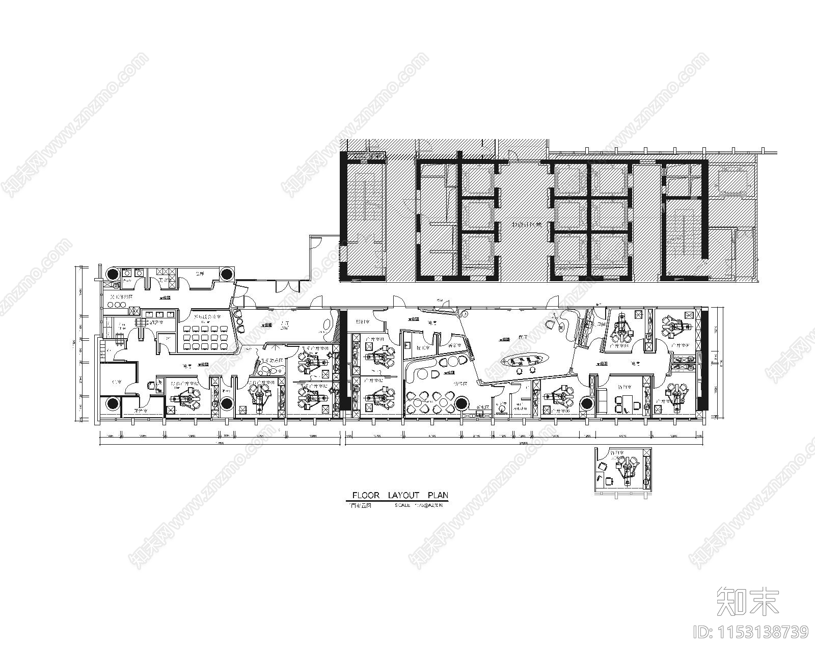 牙科诊室室内cad施工图下载【ID:1153138739】