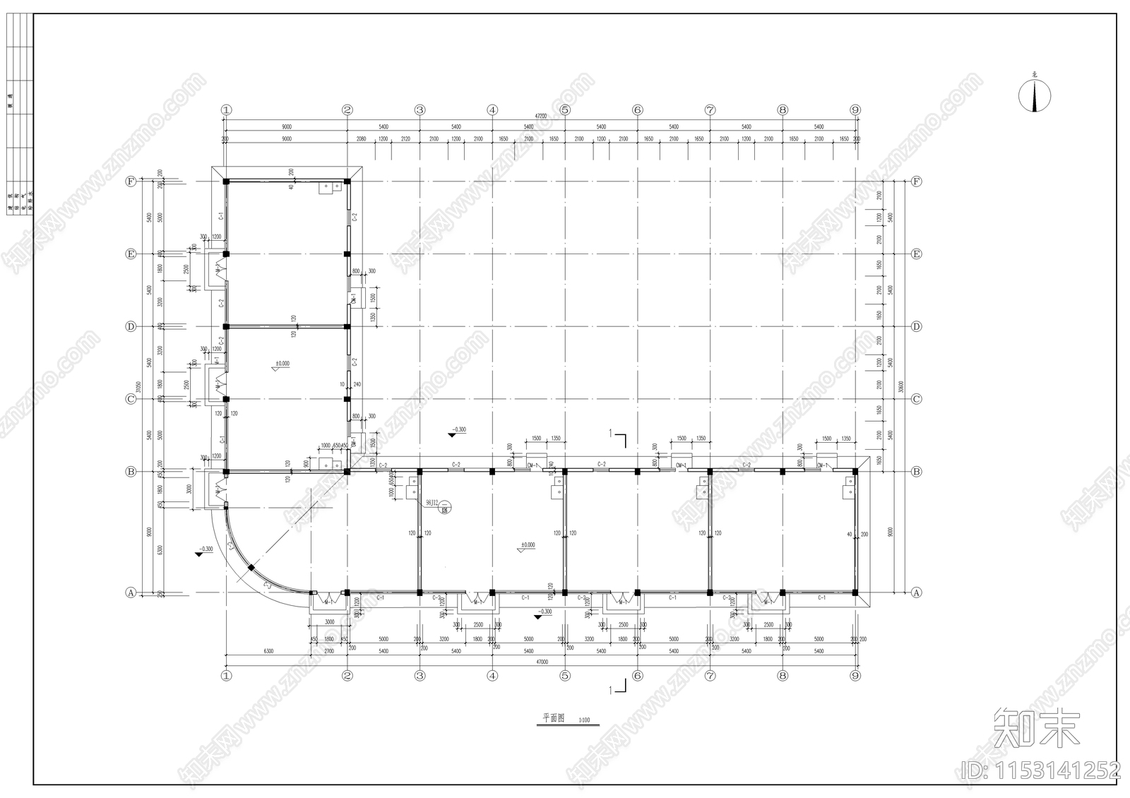 商店设计建筑cad施工图下载【ID:1153141252】