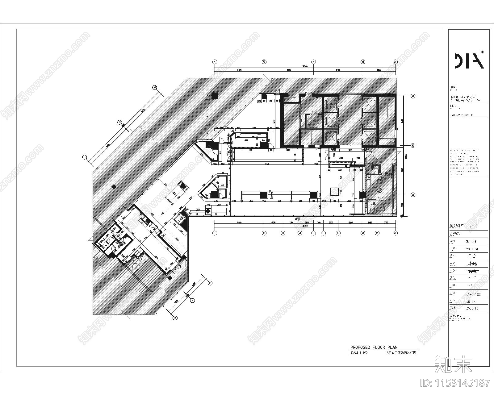 DIA临沂市奥正集团总部办公施工图下载【ID:1153145187】