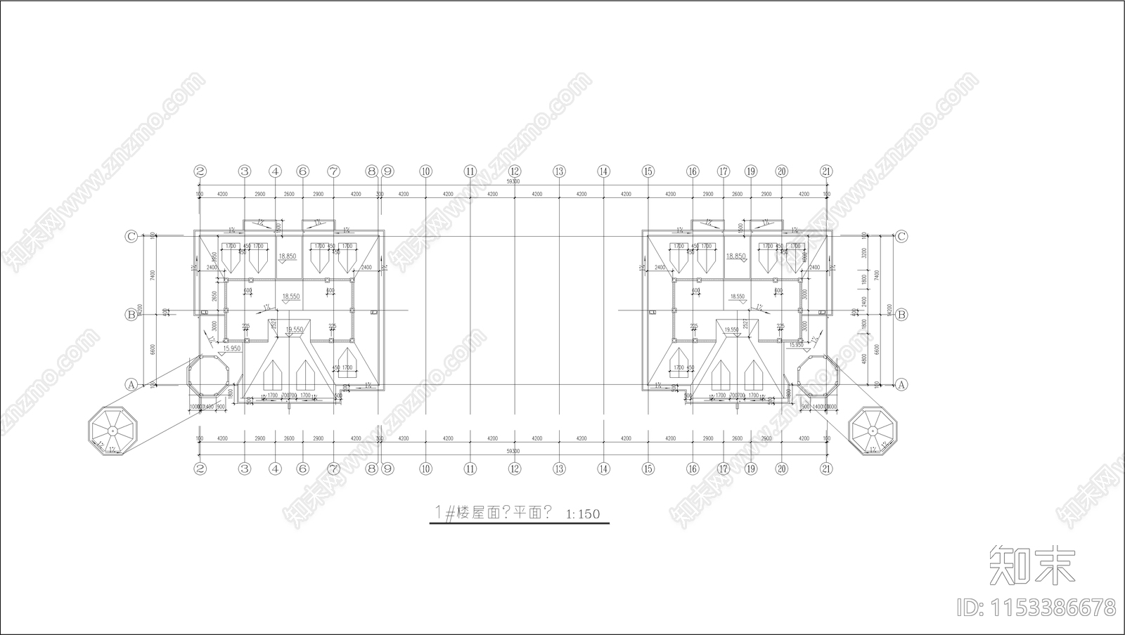 商业广场建筑图cad施工图下载【ID:1153386678】