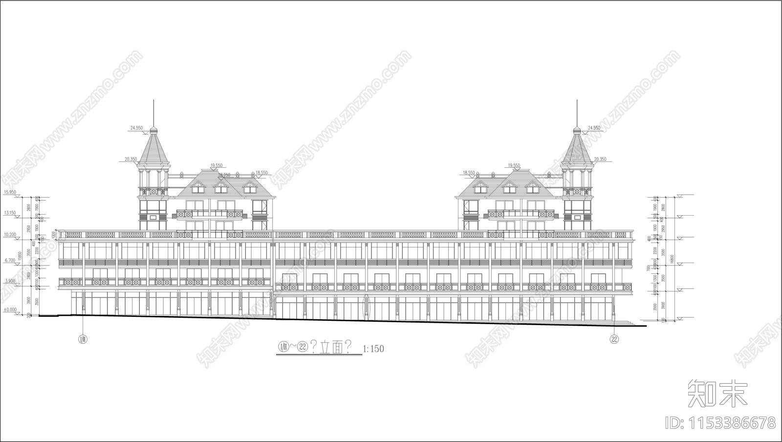 商业广场建筑图cad施工图下载【ID:1153386678】