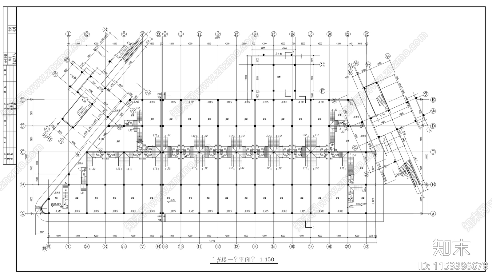 商业广场建筑图cad施工图下载【ID:1153386678】