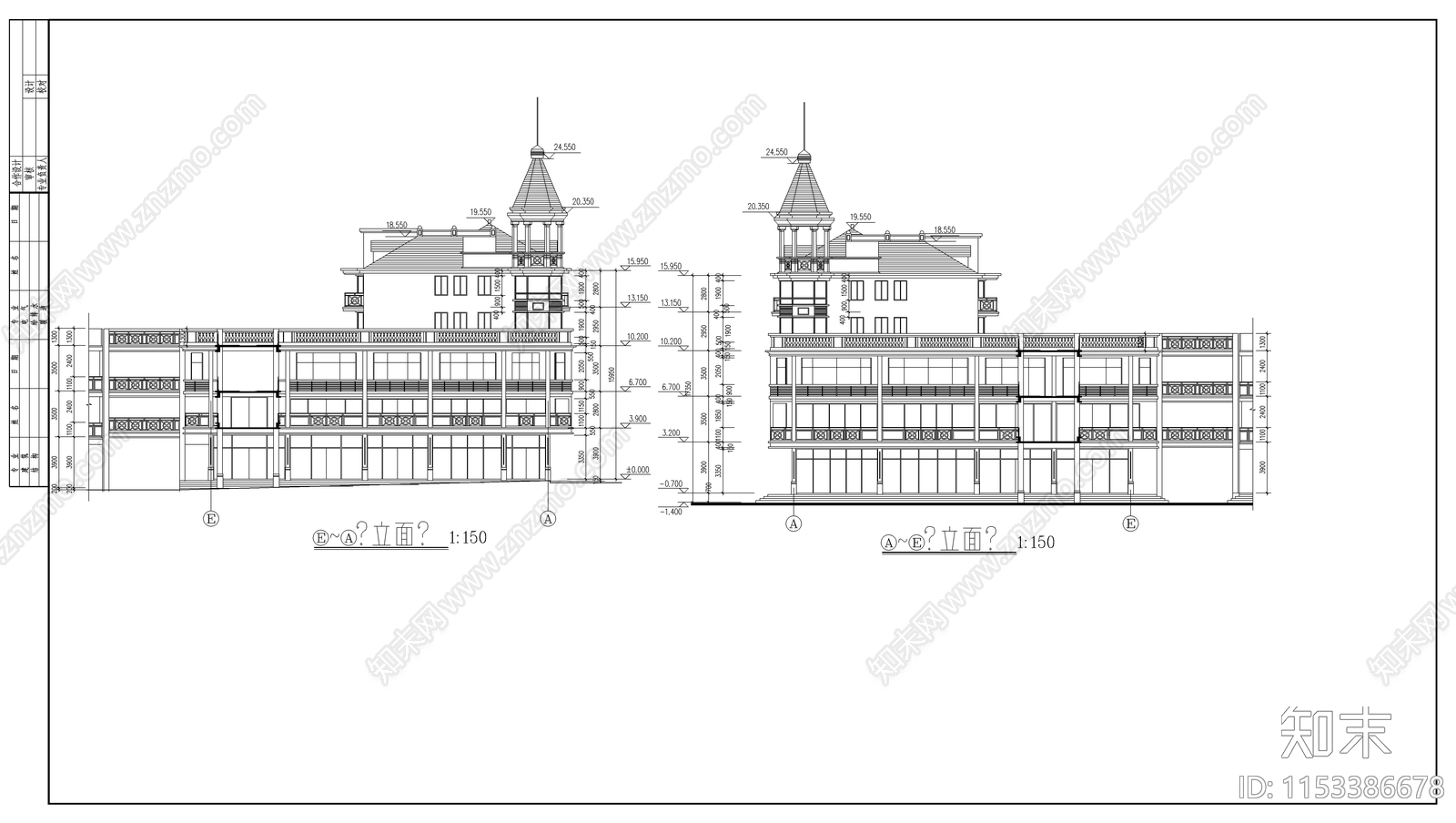 商业广场建筑图cad施工图下载【ID:1153386678】