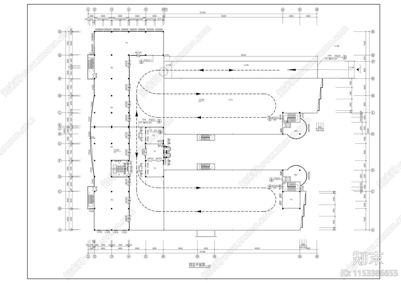 商业广场建筑图cad施工图下载【ID:1153386655】