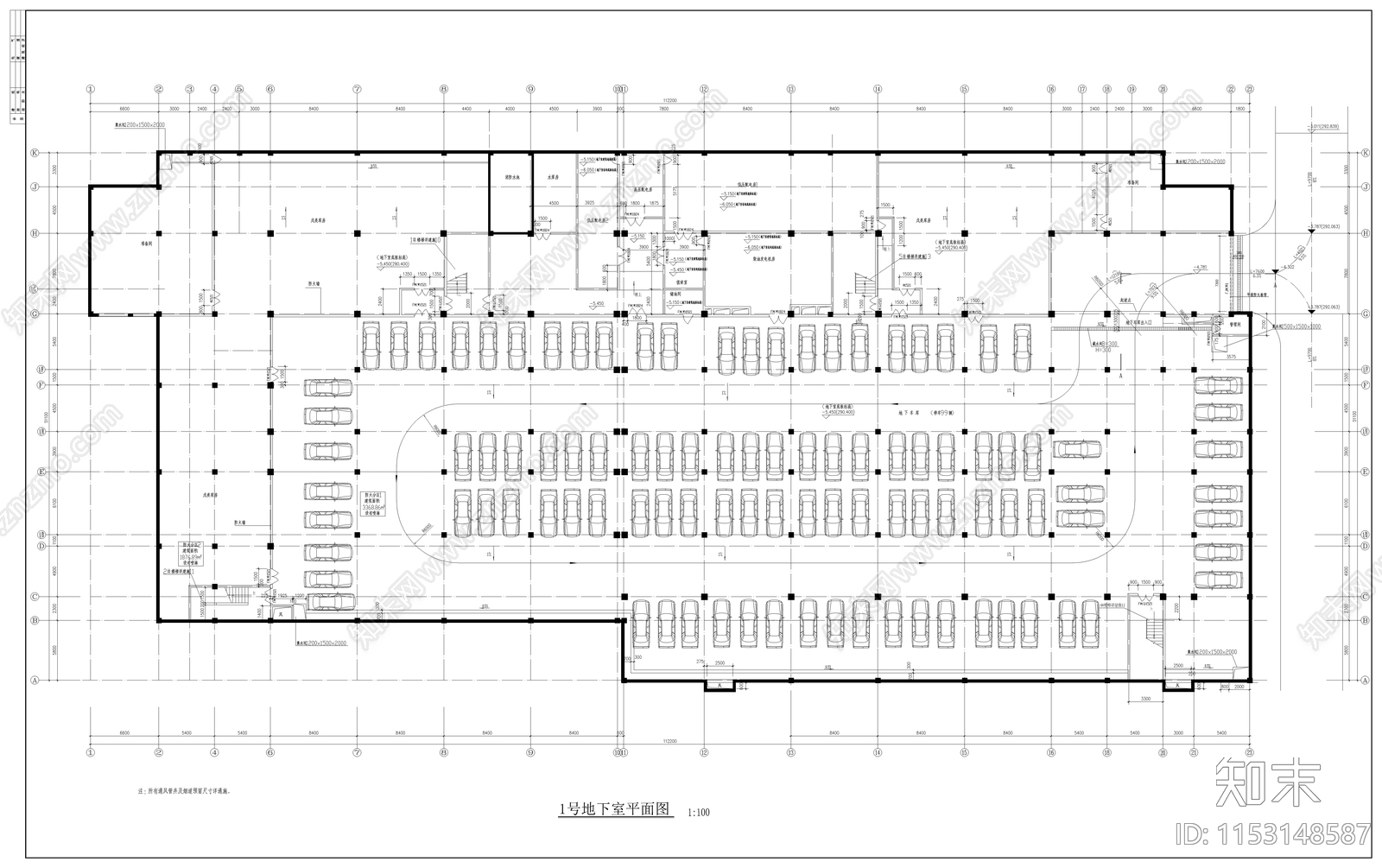 商业街建筑cad施工图下载【ID:1153148587】