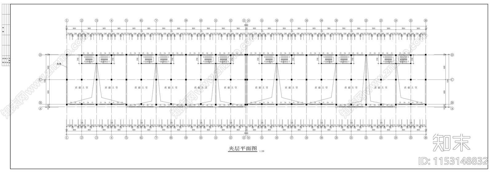 商业街建筑cad施工图下载【ID:1153148832】