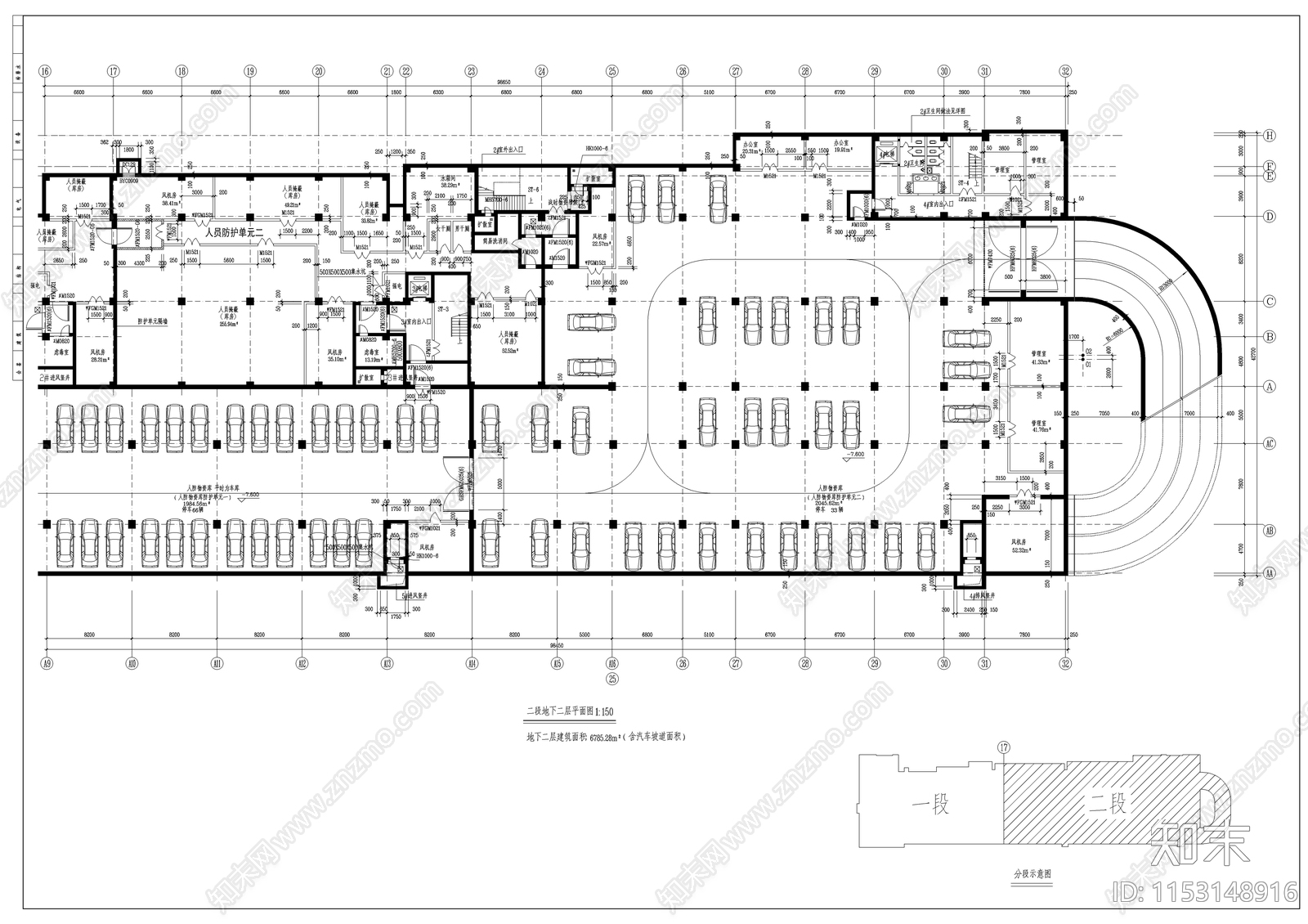 商业街建筑cad施工图下载【ID:1153148916】