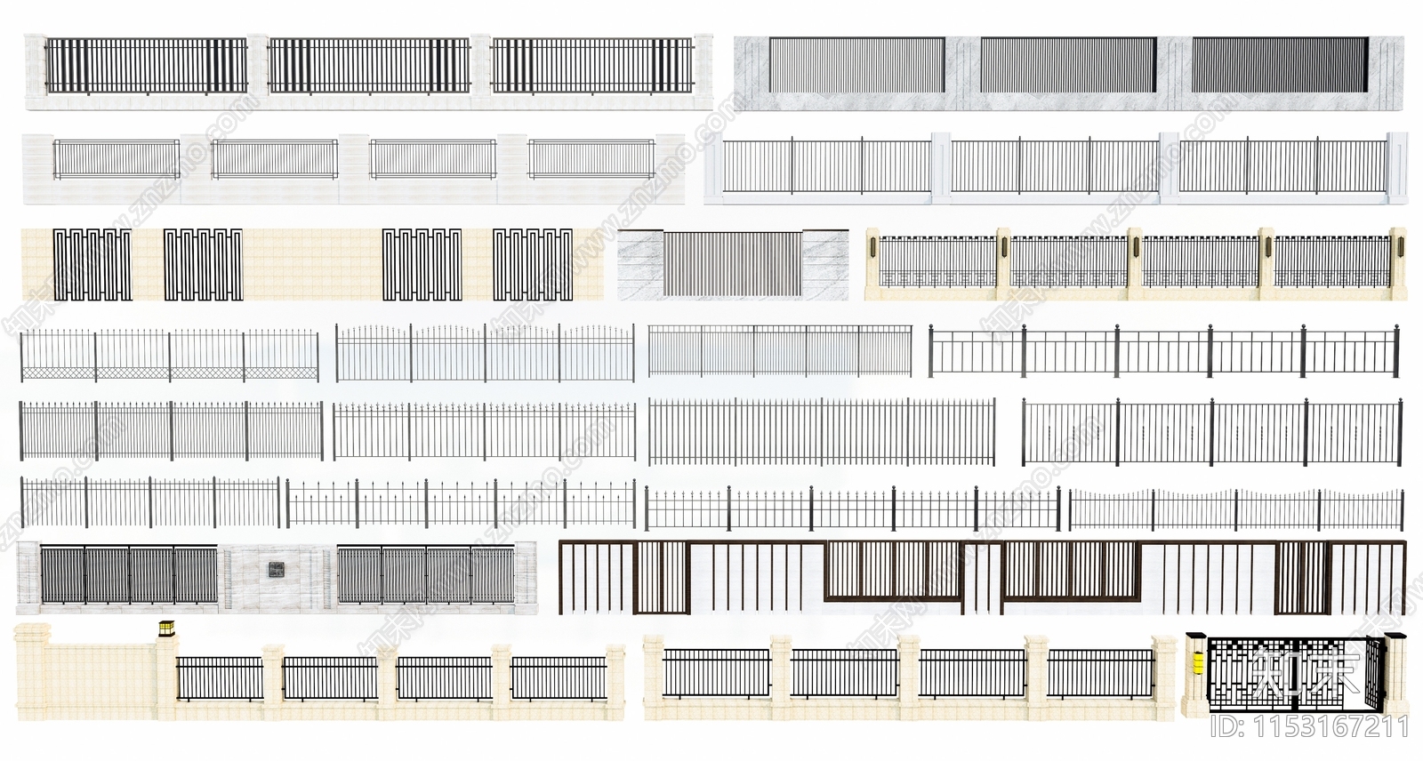 现代栏杆3D模型下载【ID:1153167211】