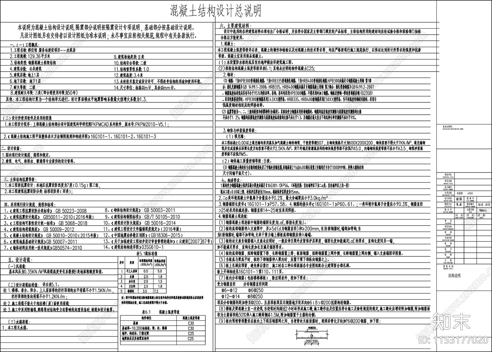 水泵房cad施工图下载【ID:1153177020】