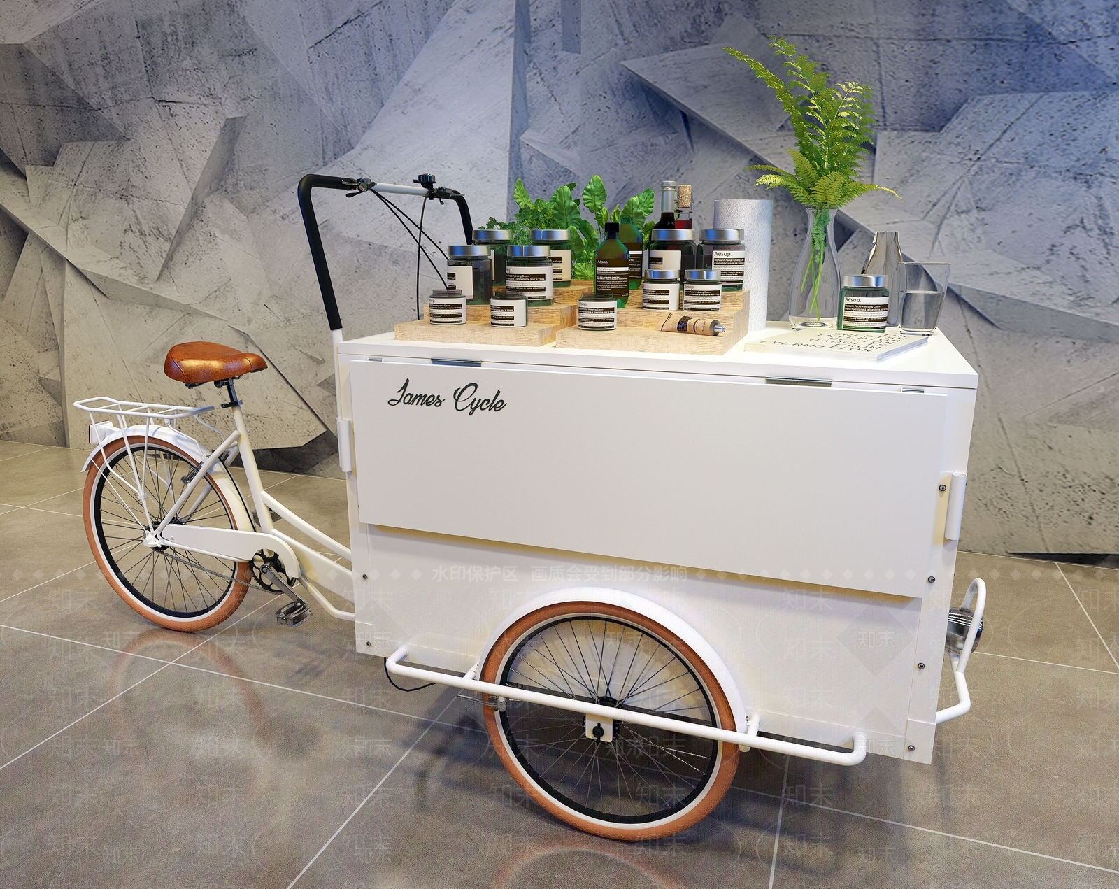 三轮售货车3D模型下载【ID:1153178999】