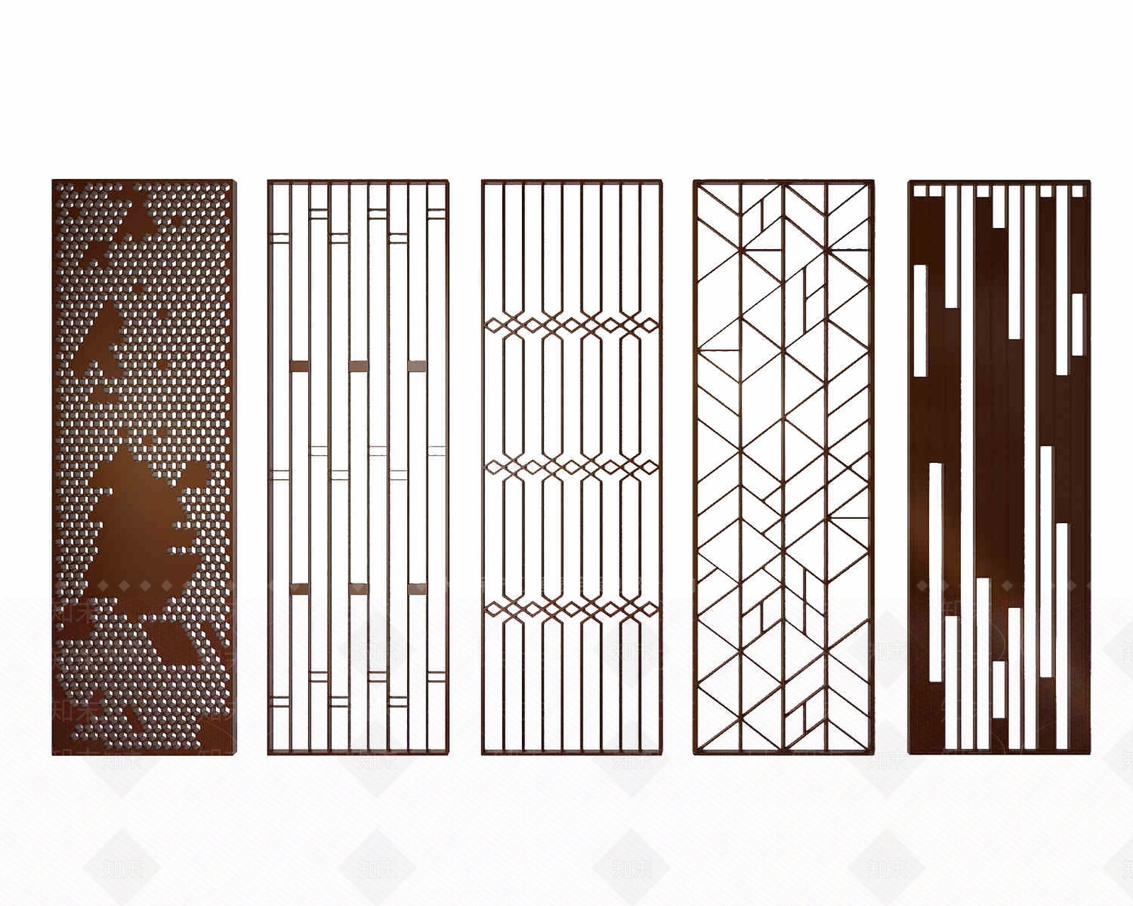 中式花格隔断3D模型下载【ID:1153179829】