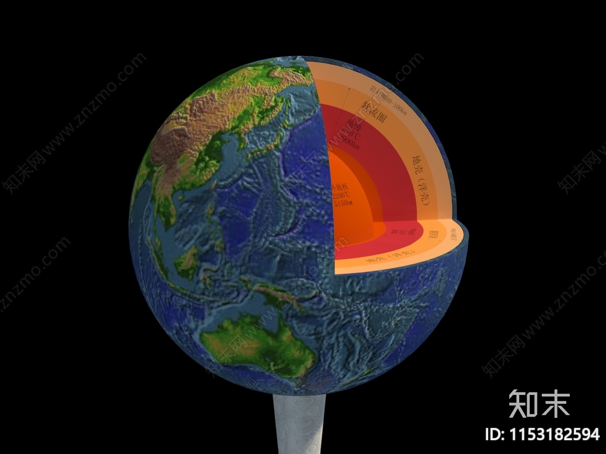 地球仪3D模型下载【ID:1153182594】