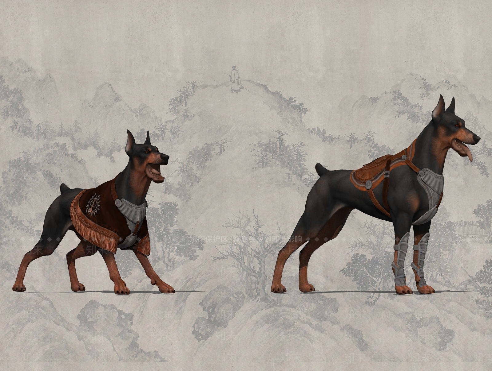 狗杜宾犬猎犬SU模型下载【ID:1153183053】