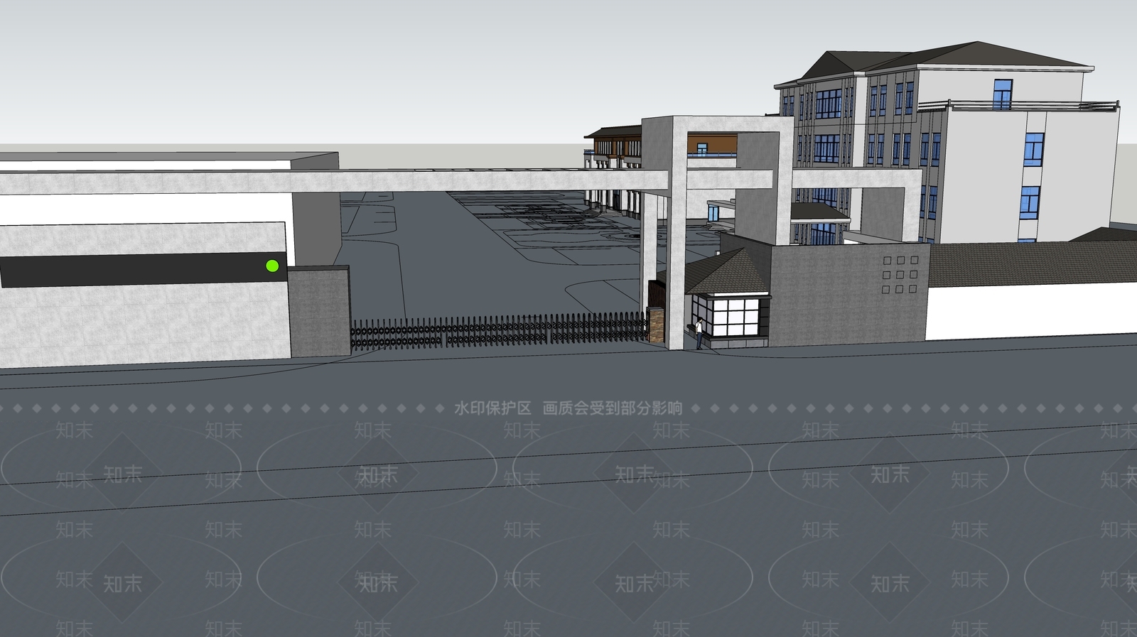 现代厂房大门SU模型下载【ID:1153184564】