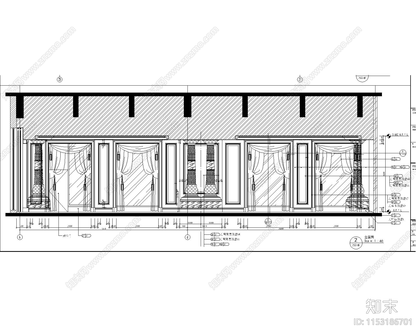 西餐厅室内cad施工图下载【ID:1153186701】