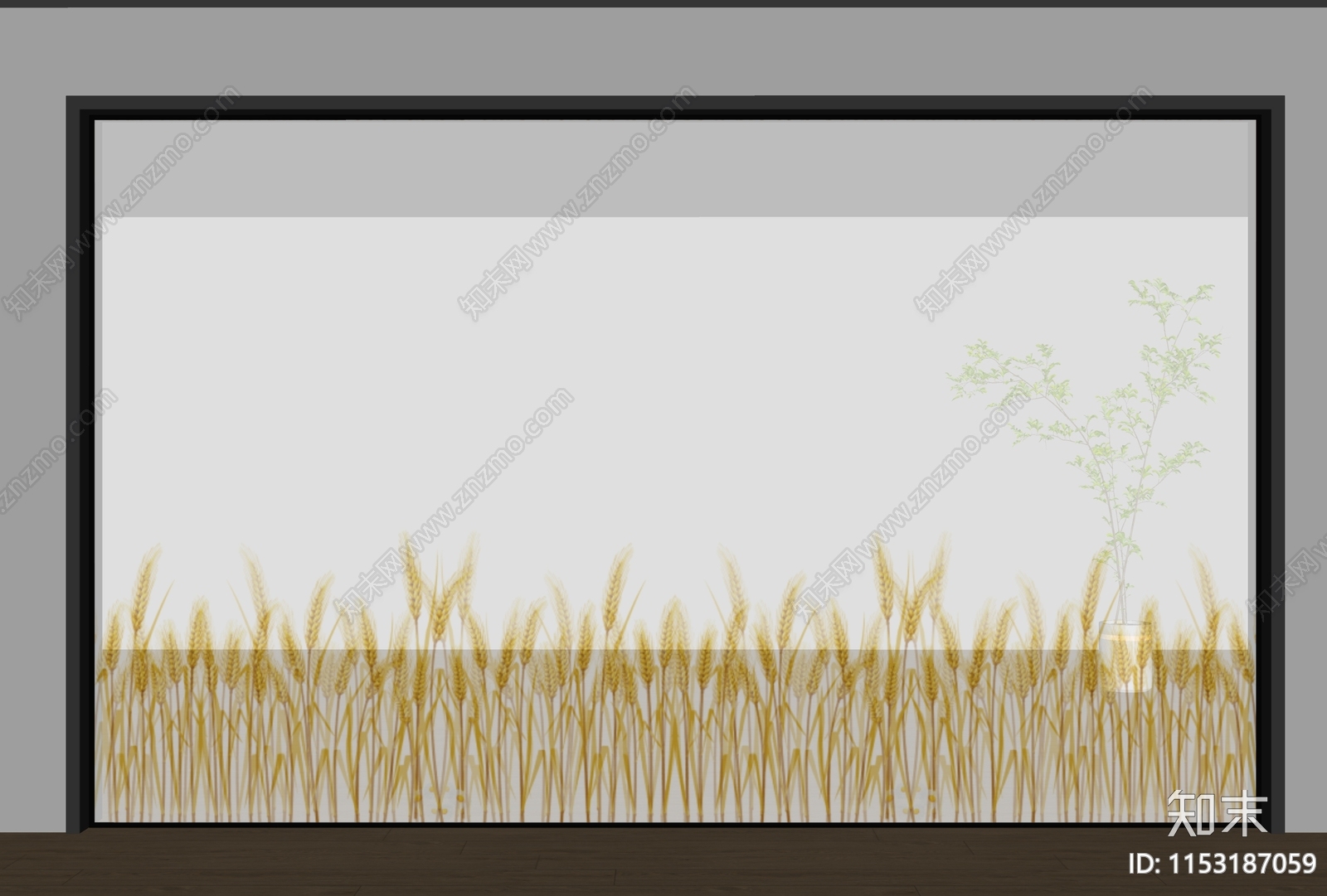 现代麦穗图案玻璃SU模型下载【ID:1153187059】