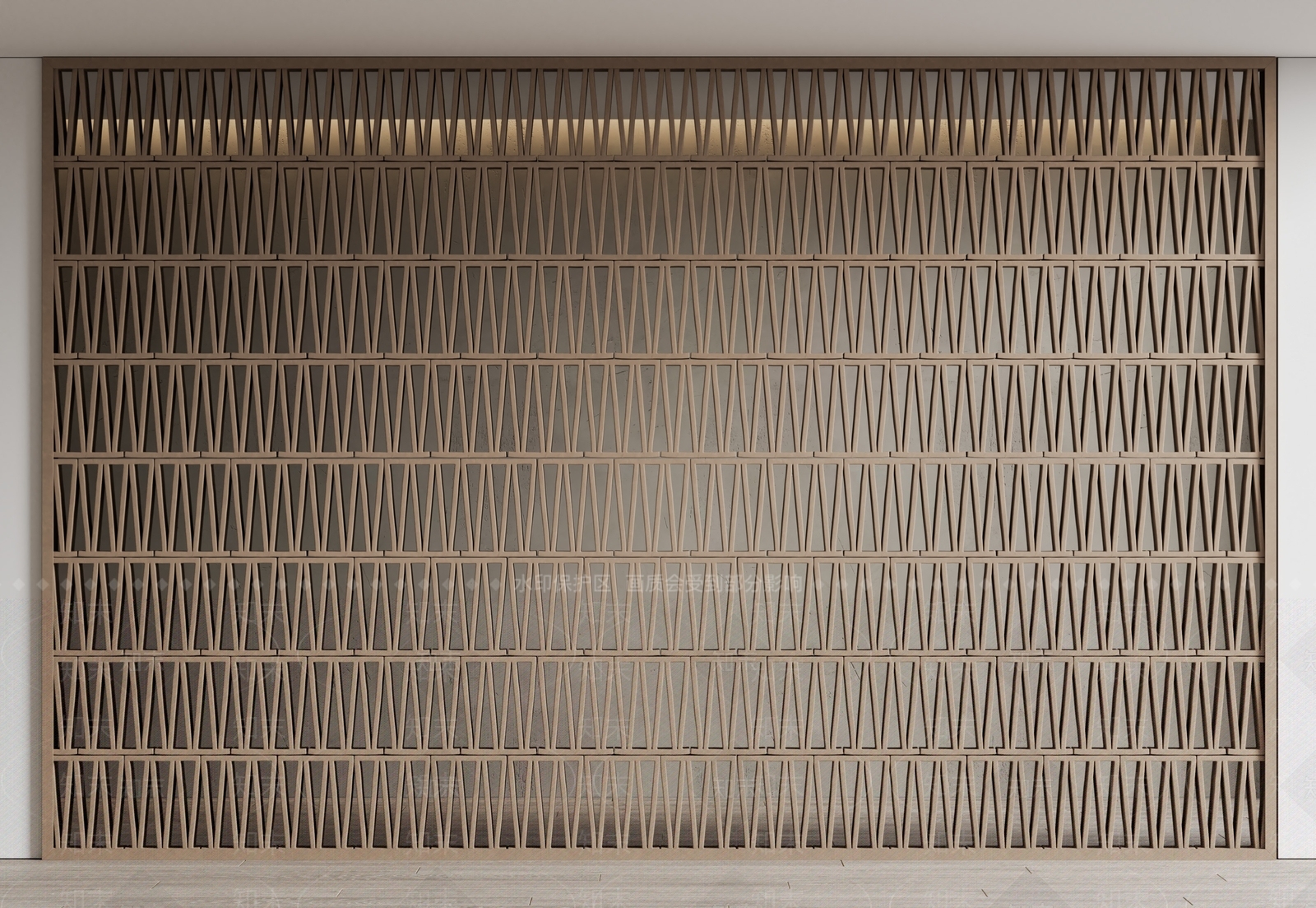 现代镂空水泥砖隔断3D模型下载【ID:1153187771】