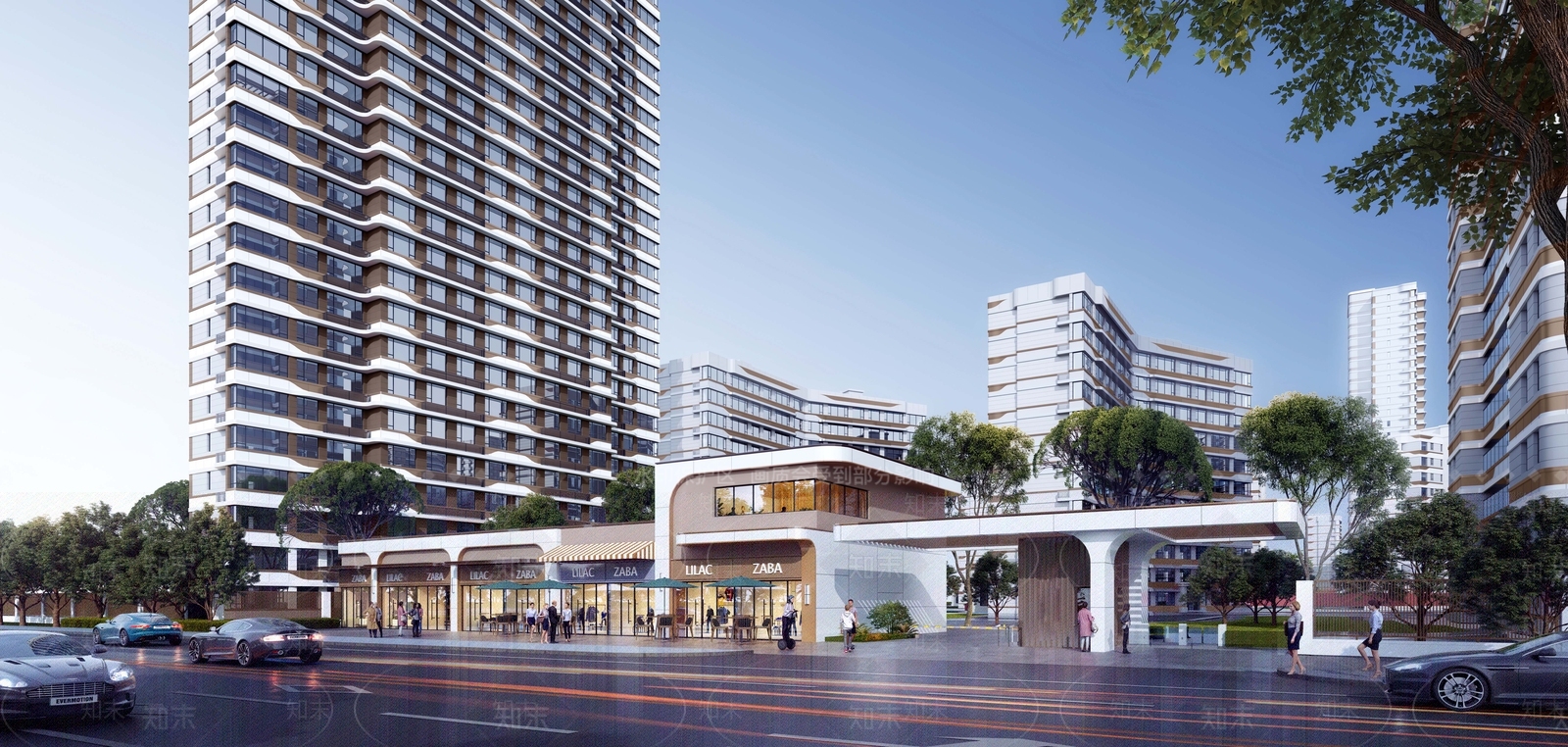 现代风格住宅入口大门SU模型下载【ID:1153190229】