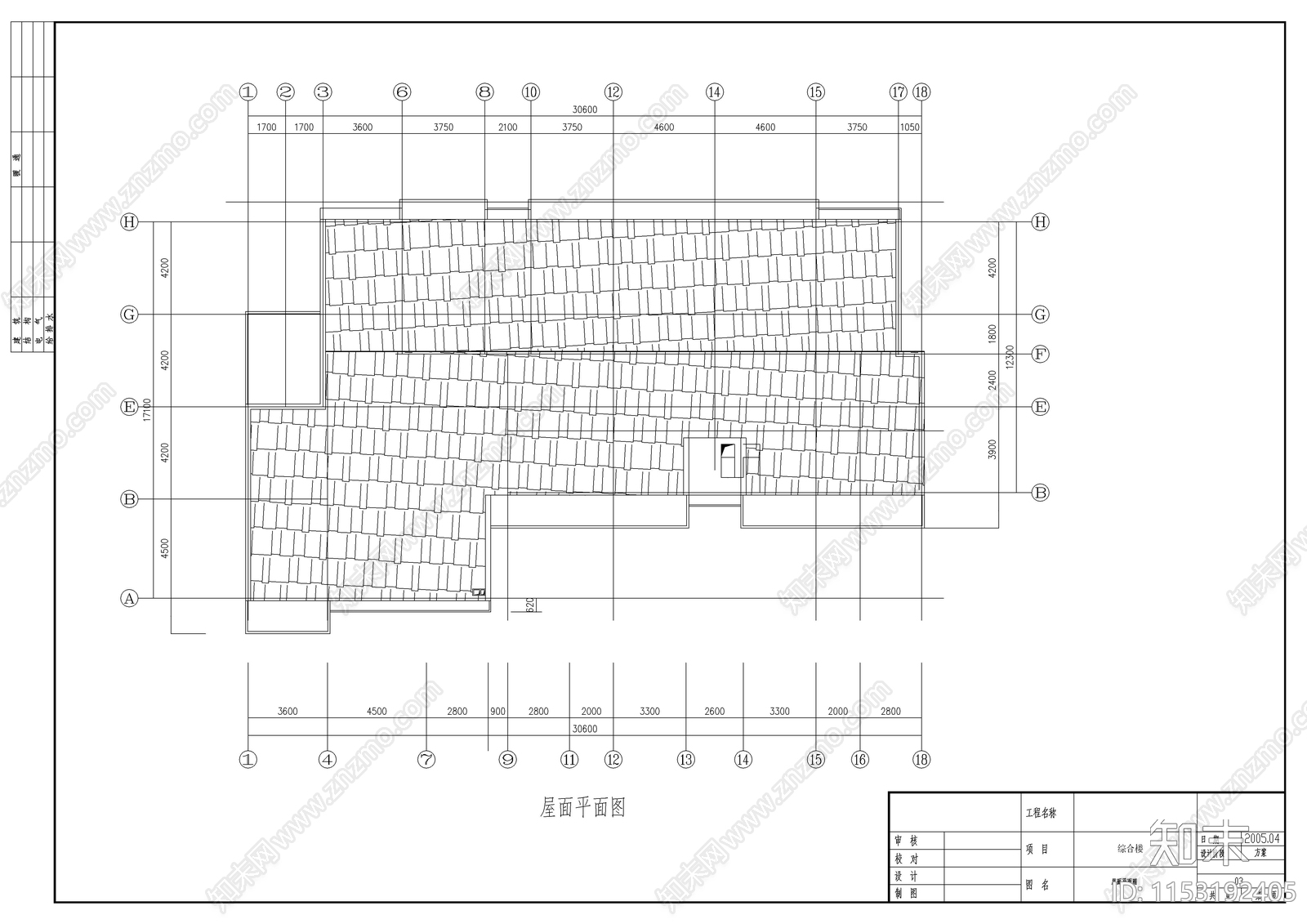 商住楼建筑cad施工图下载【ID:1153192405】