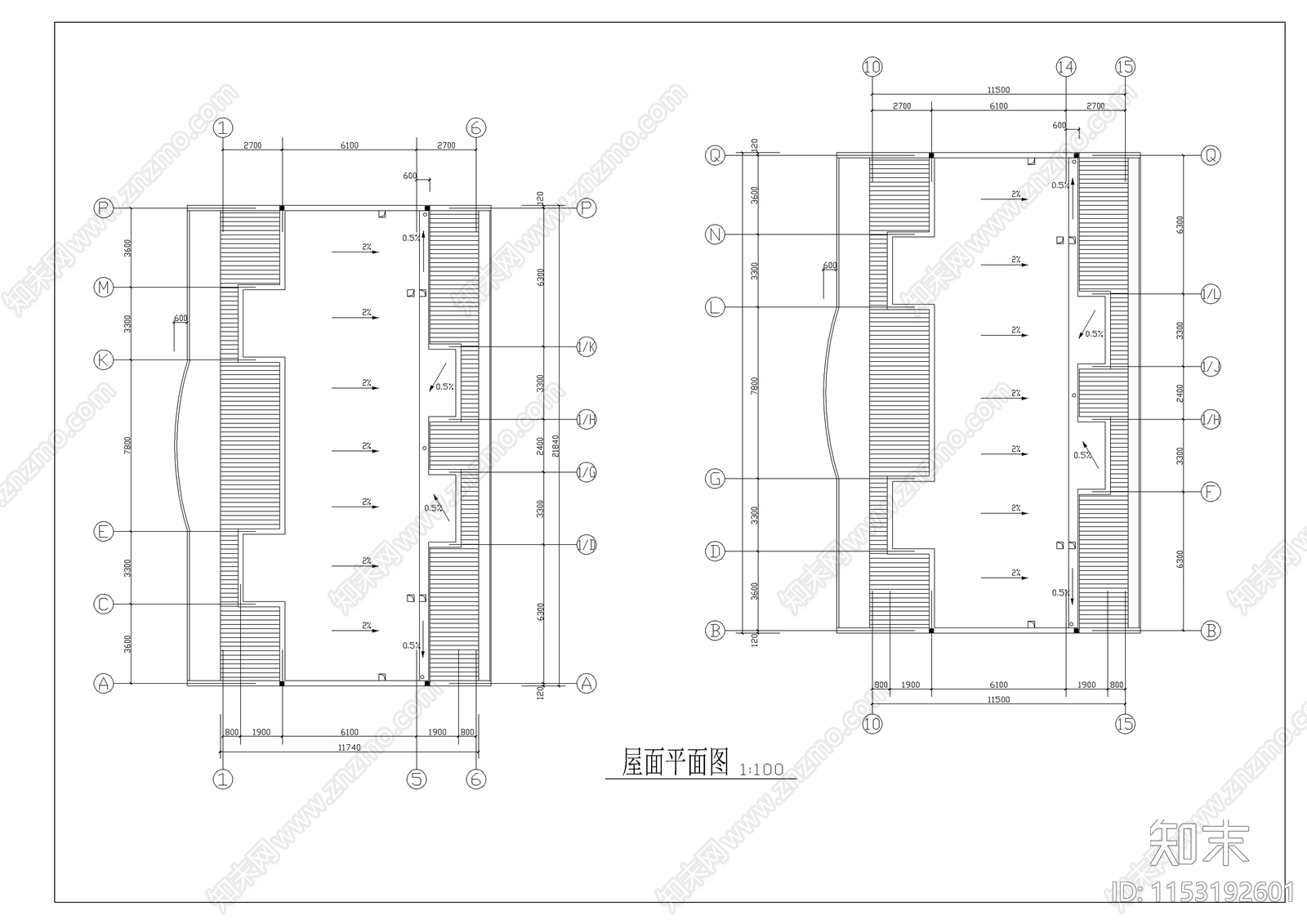 商住楼建筑cad施工图下载【ID:1153192601】