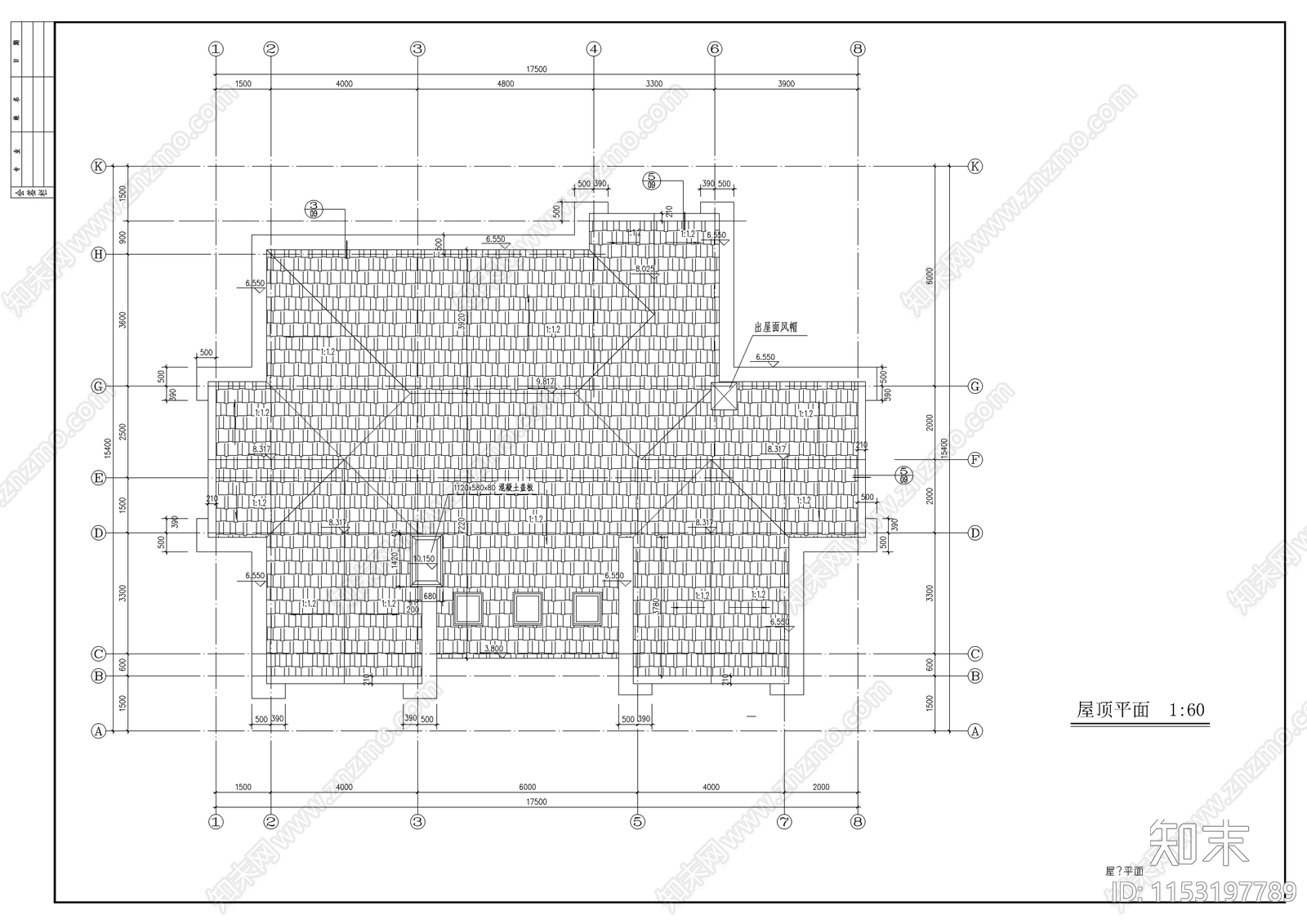 别墅建筑cad施工图下载【ID:1153197789】