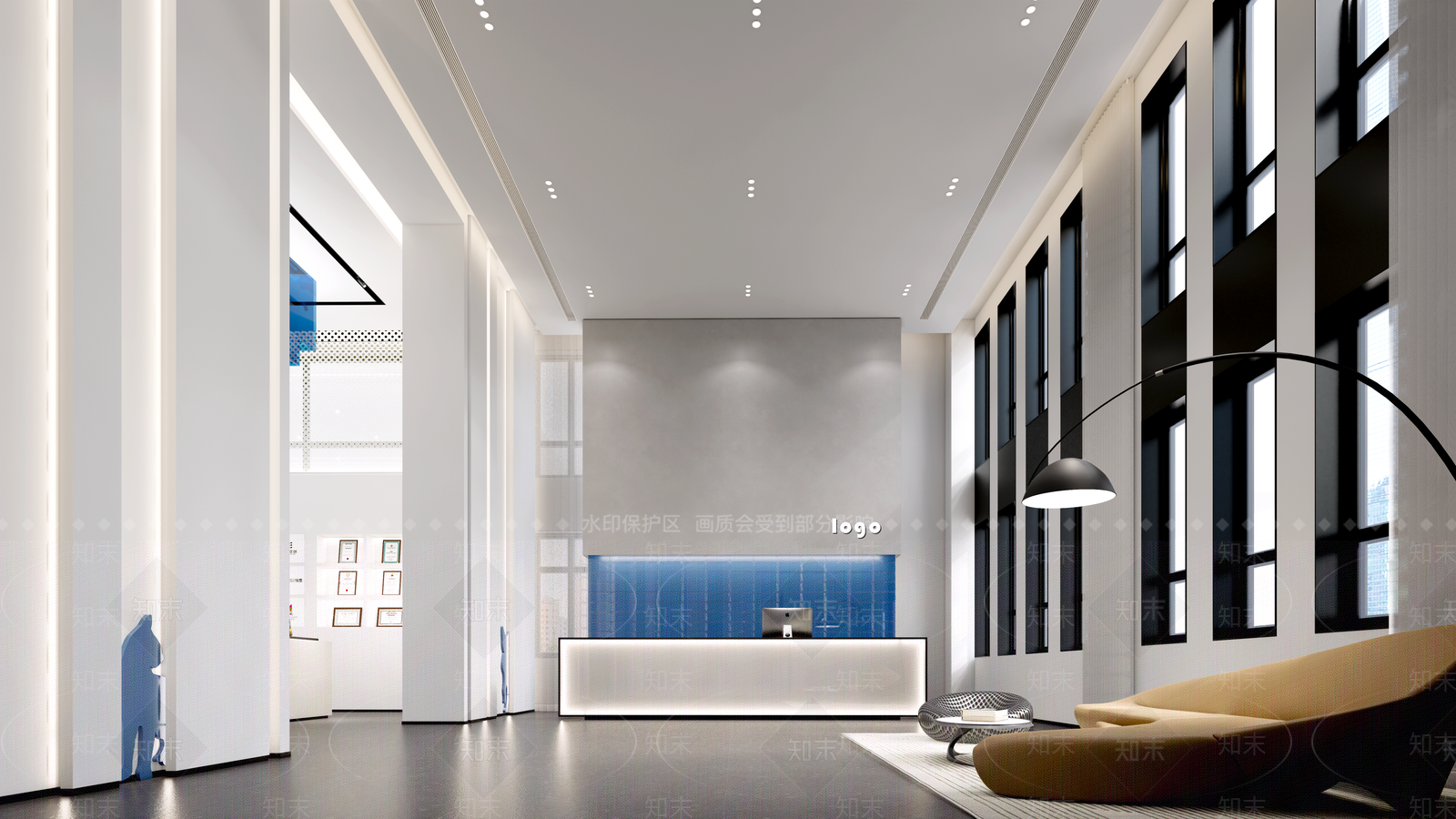 现代公司大堂SU模型下载【ID:1153198647】