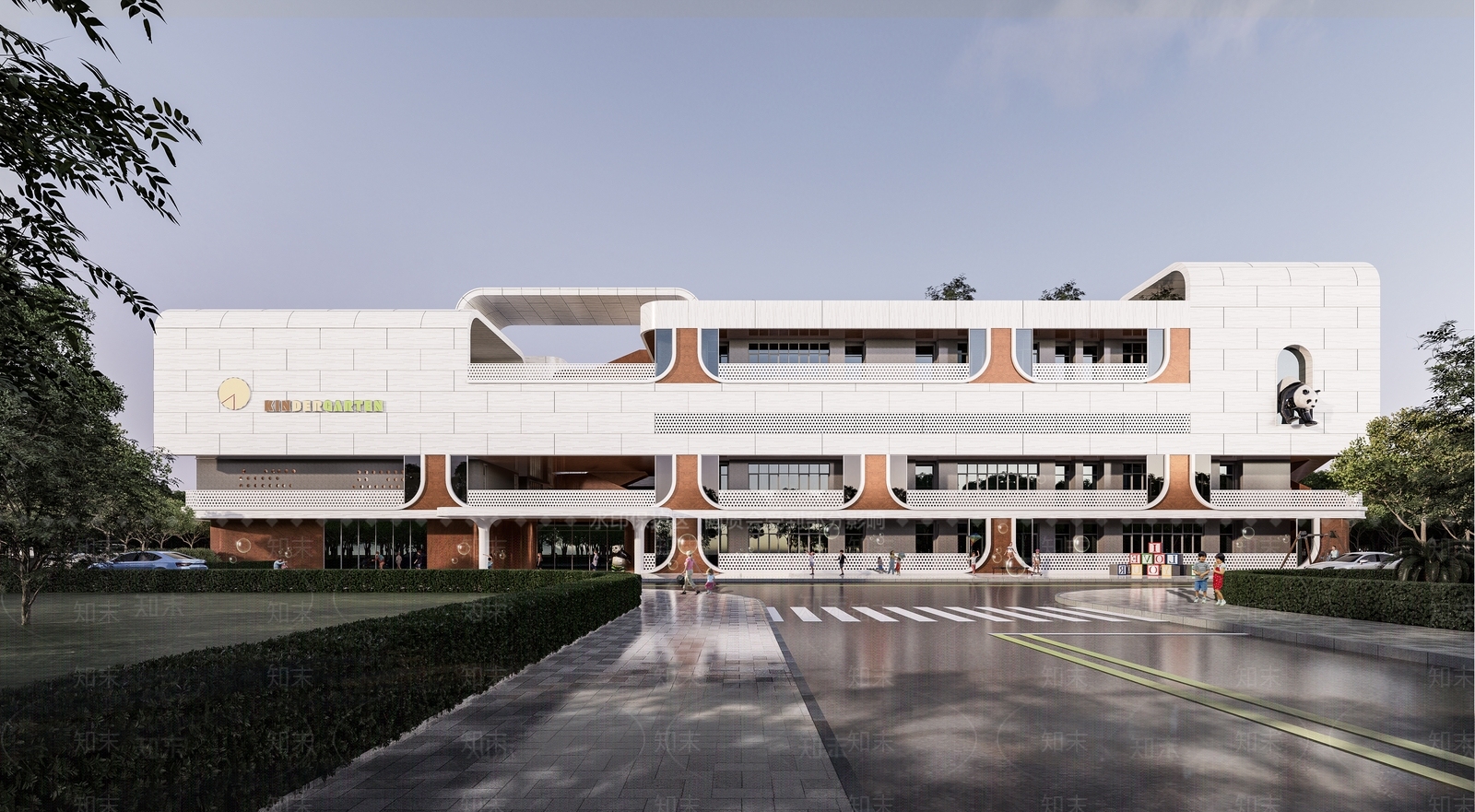 现代风格幼儿园SU模型下载【ID:1153199487】