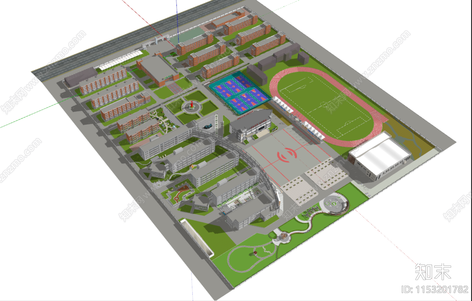 现代学校SU模型下载【ID:1153201782】