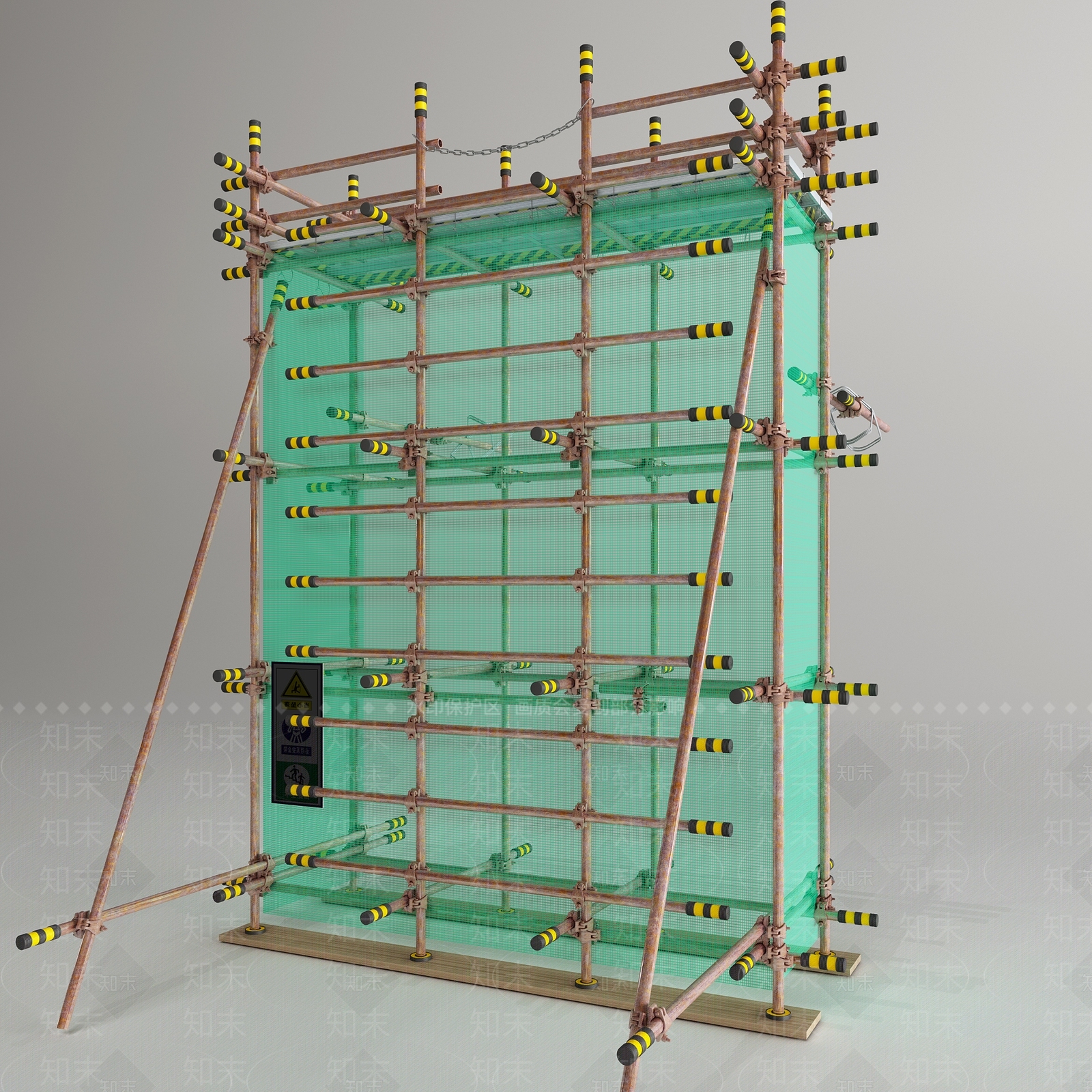 现代脚手架3D模型下载【ID:1153206015】
